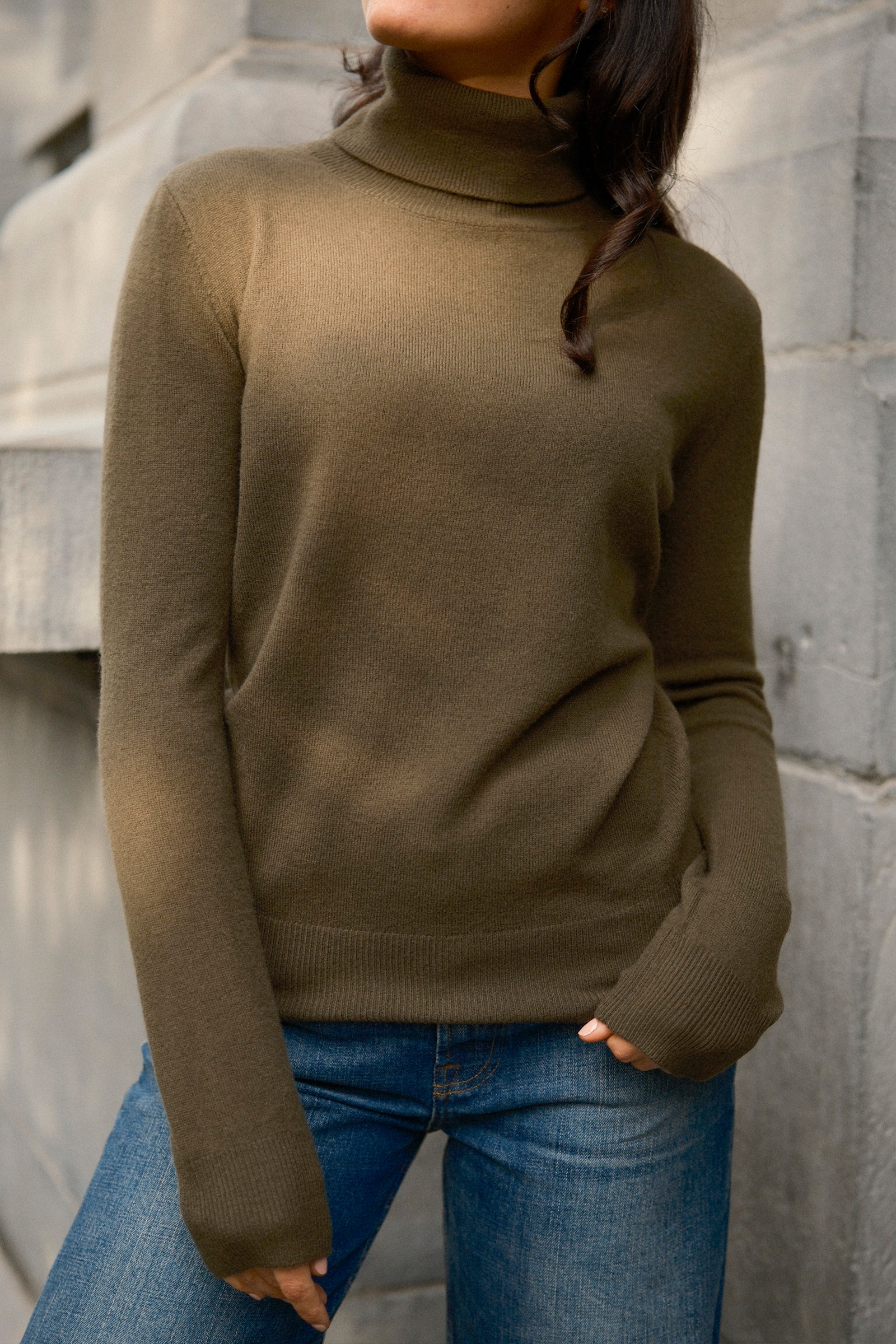 Bailey Turtleneck, Dark Olive - Bilde 3