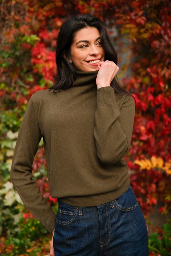 Bailey Turtleneck, Dark Olive
