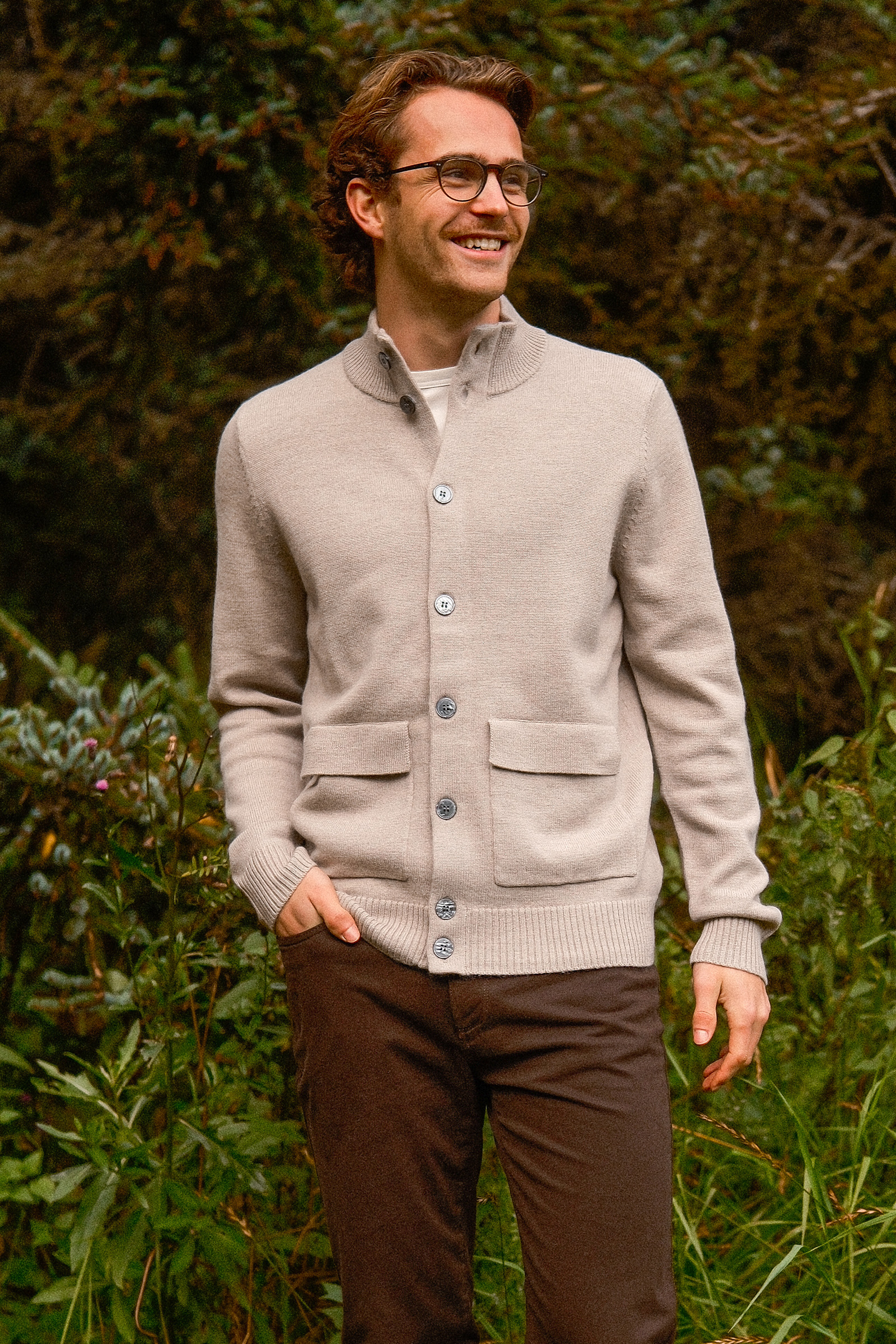 Leo Full Button Cardigan, Beige - Bilde 5