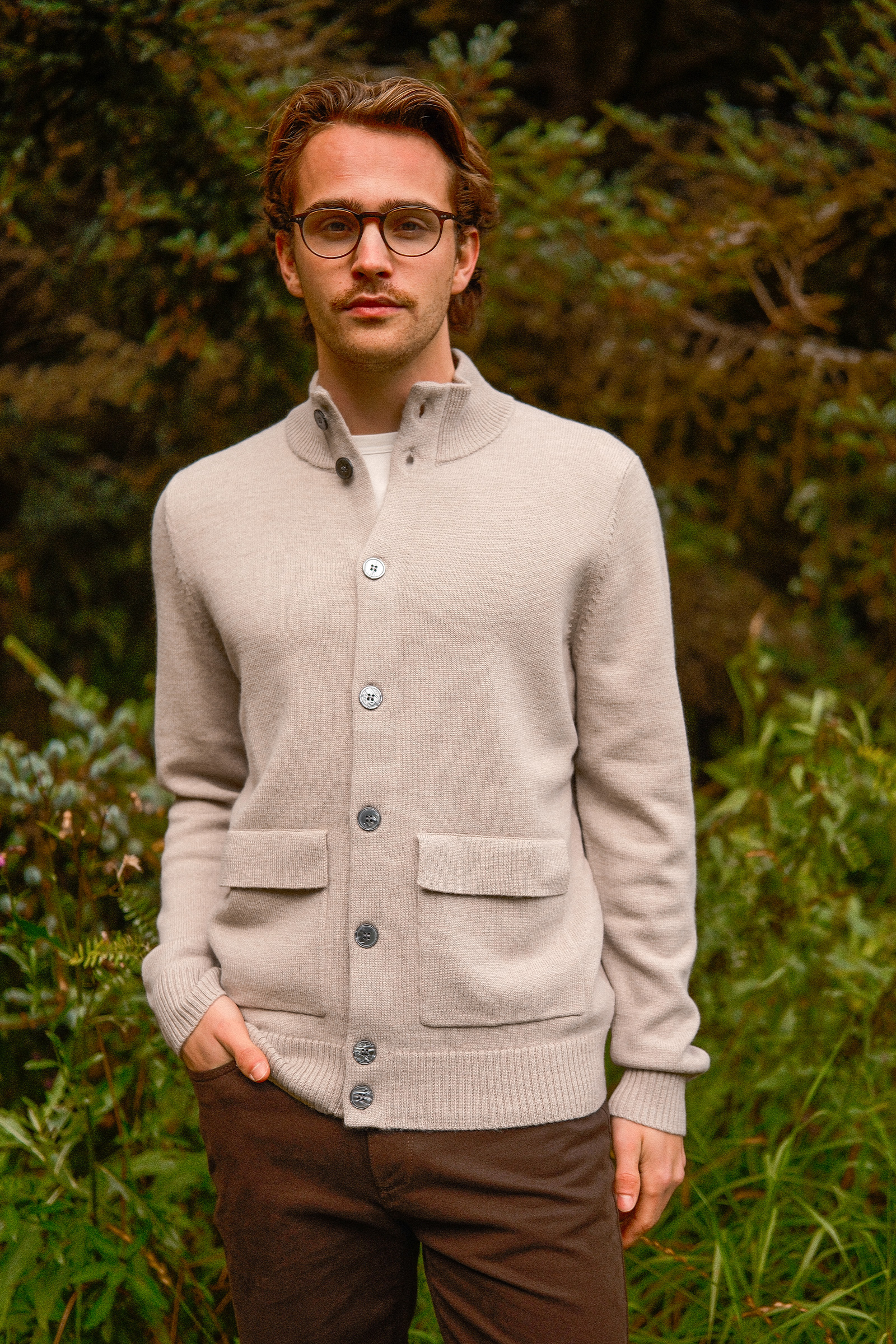 Leo Full Button Cardigan, Beige - Bilde 2