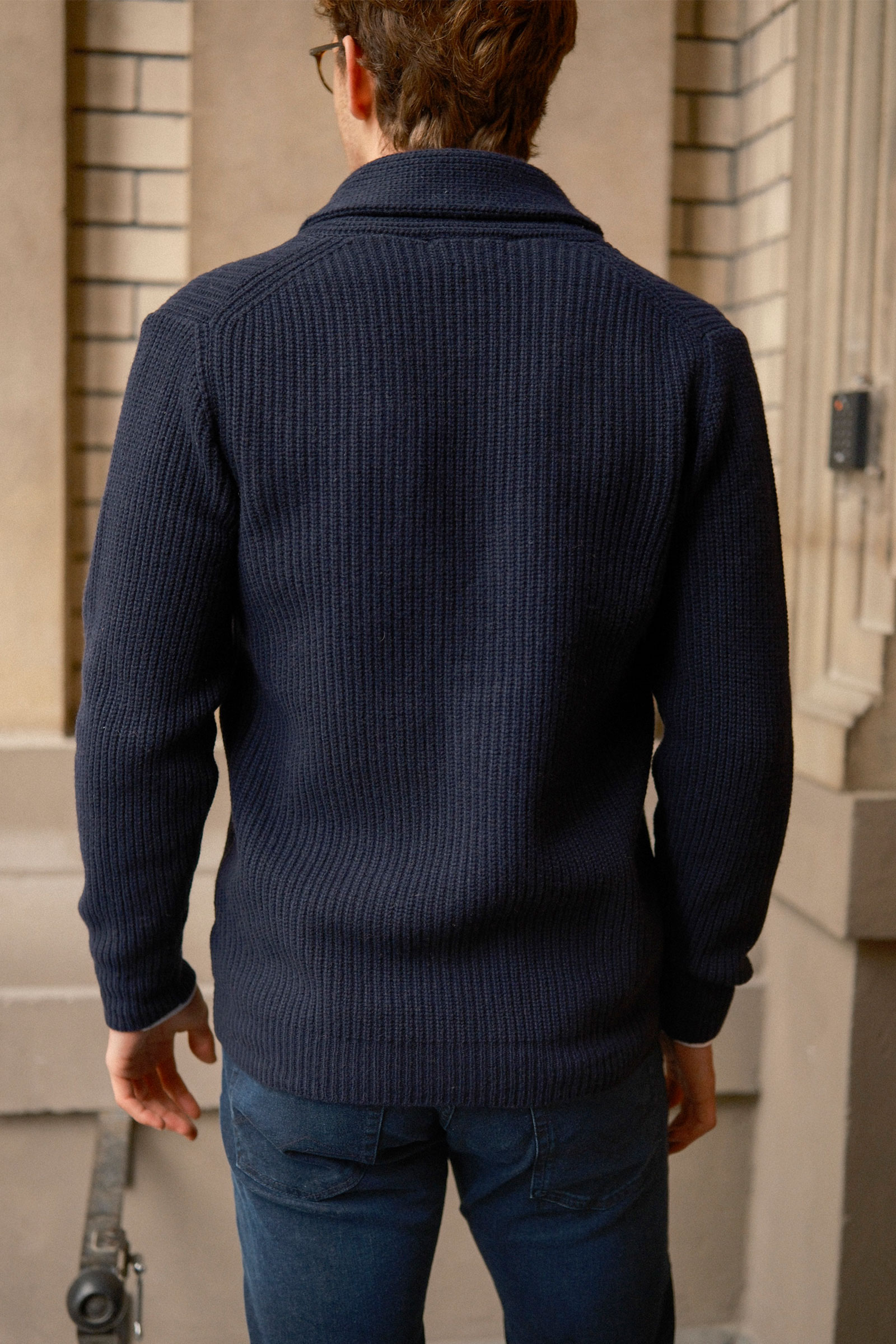 Cardigan Sciallato, Mørk Blå - Bilde 8