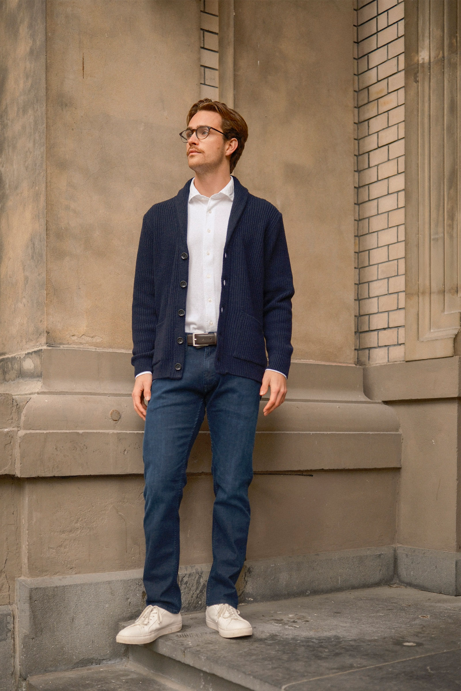 Cardigan Sciallato, Mørk Blå - Bilde 9