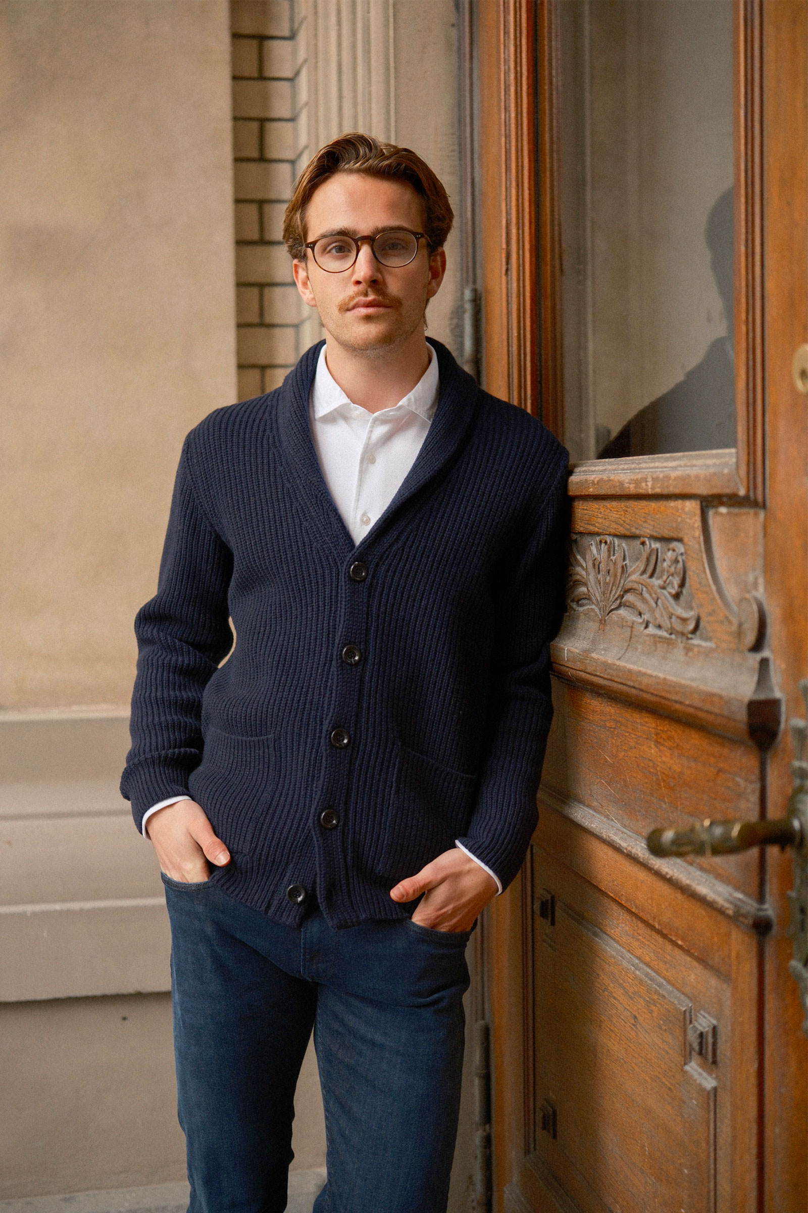 Cardigan Sciallato, Mørk Blå - Bilde 2