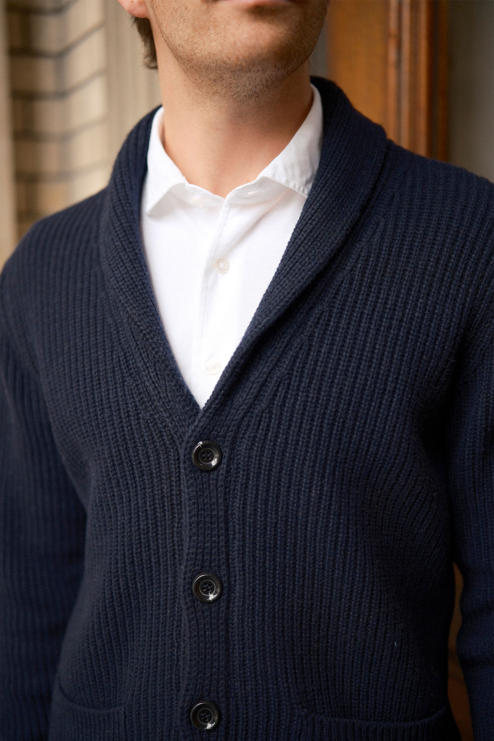 Cardigan Sciallato, Mørk Blå - Bilde 4