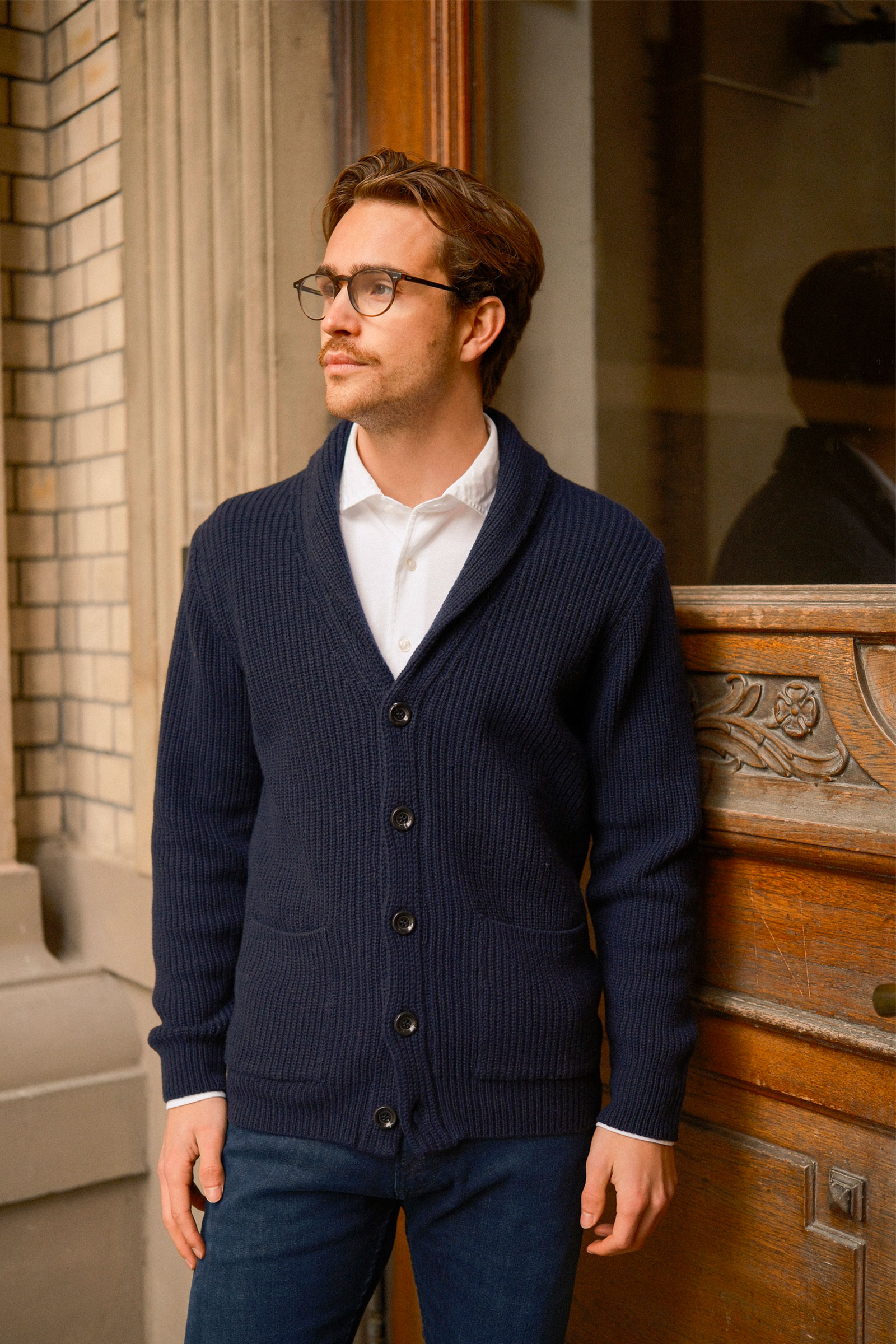 Cardigan Sciallato, Mørk Blå - Bilde 6
