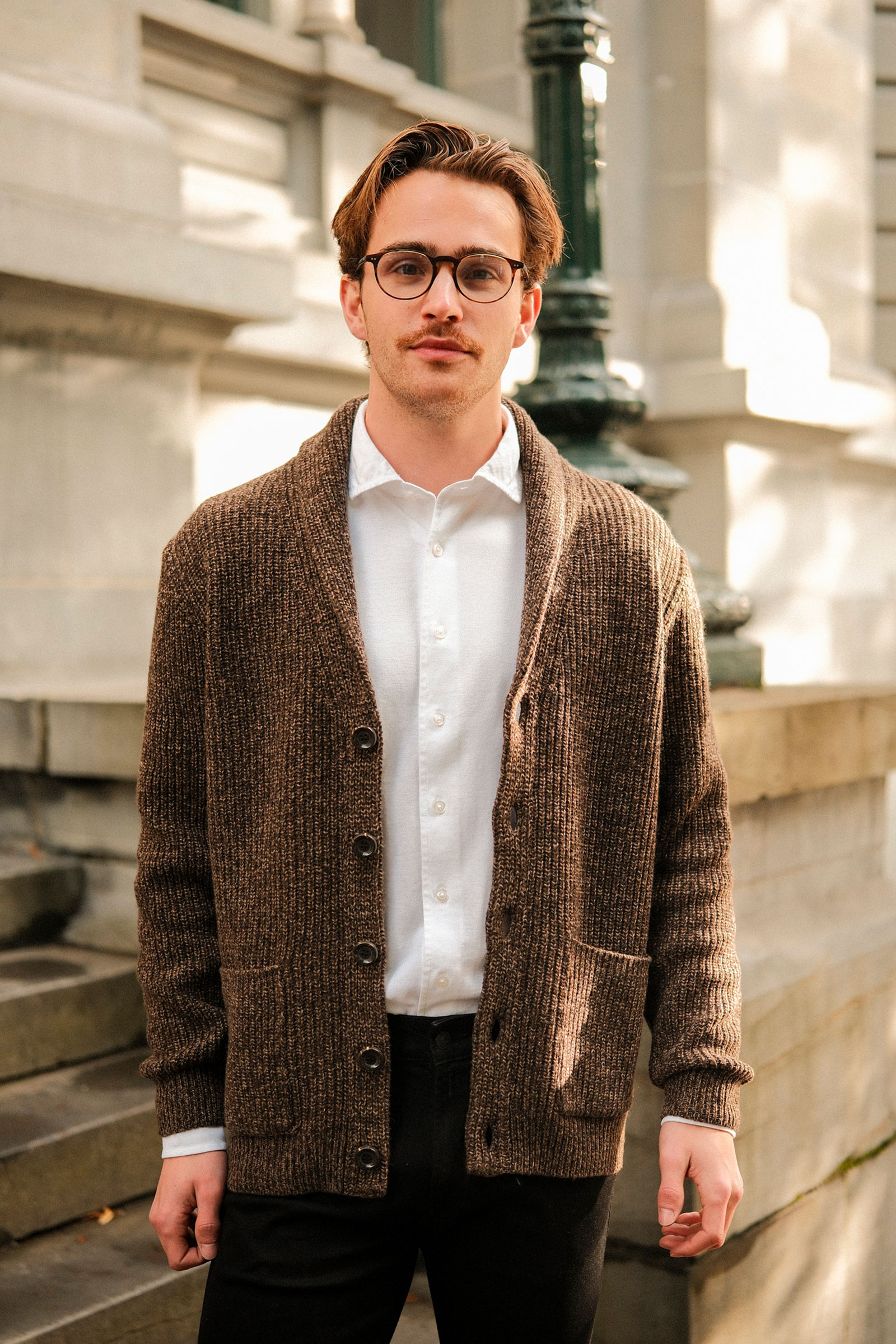 Cardigan Sciallato, Mørk Brun - Bilde 2