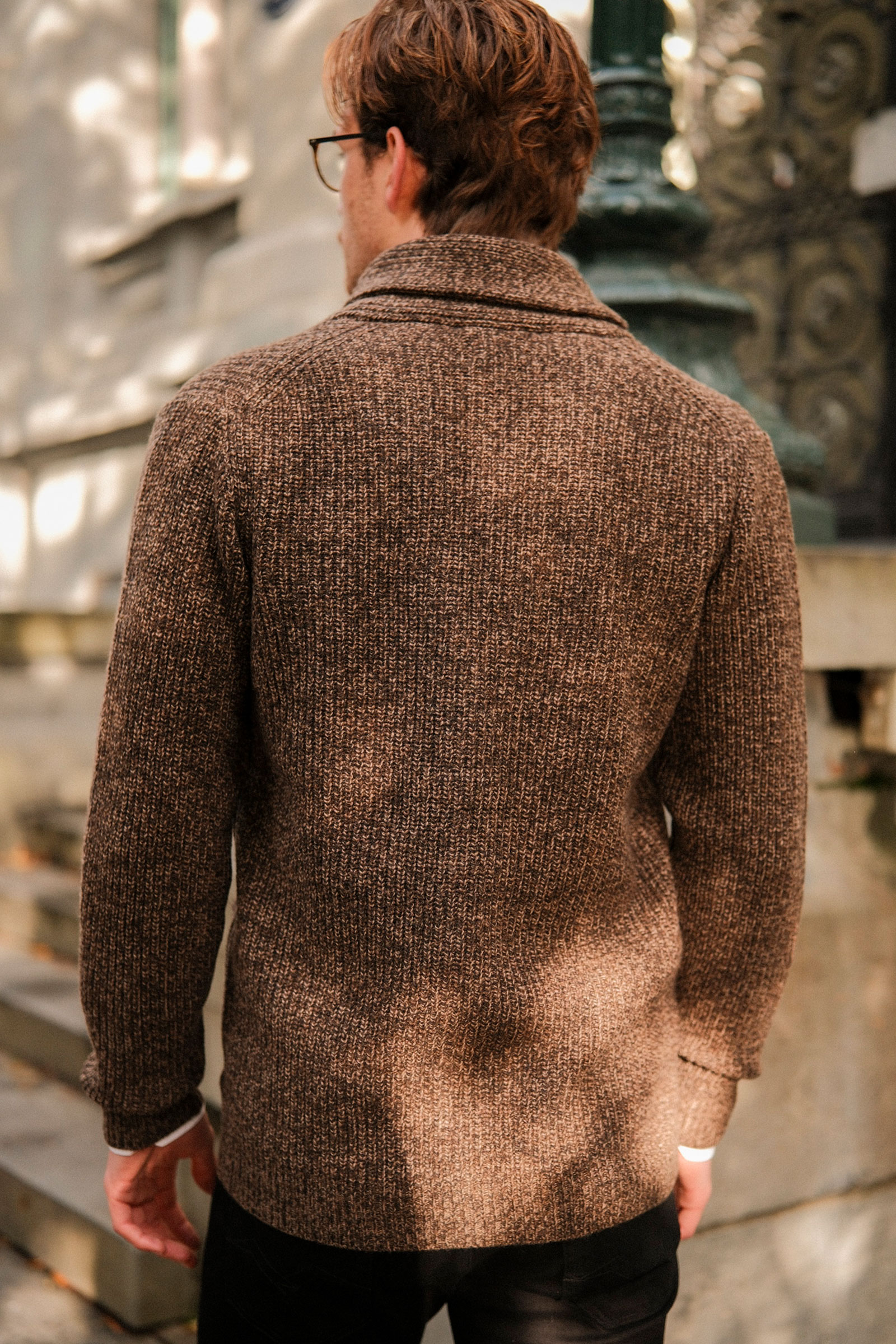 Cardigan Sciallato, Mørk Brun - Bilde 7