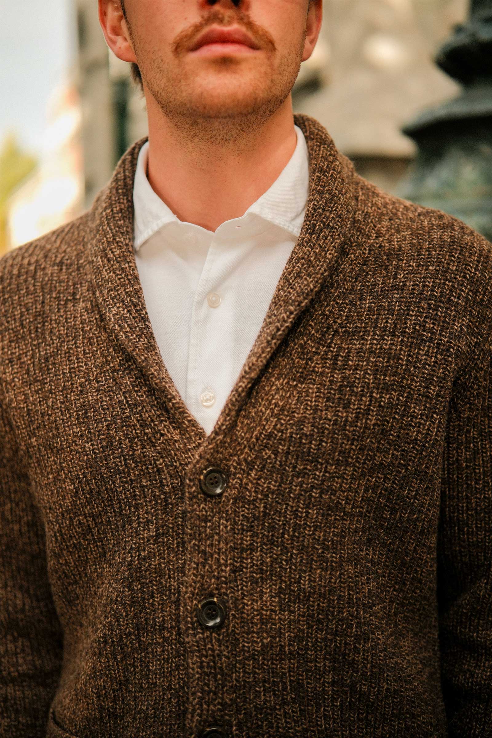 Cardigan Sciallato, Mørk Brun - Bilde 8