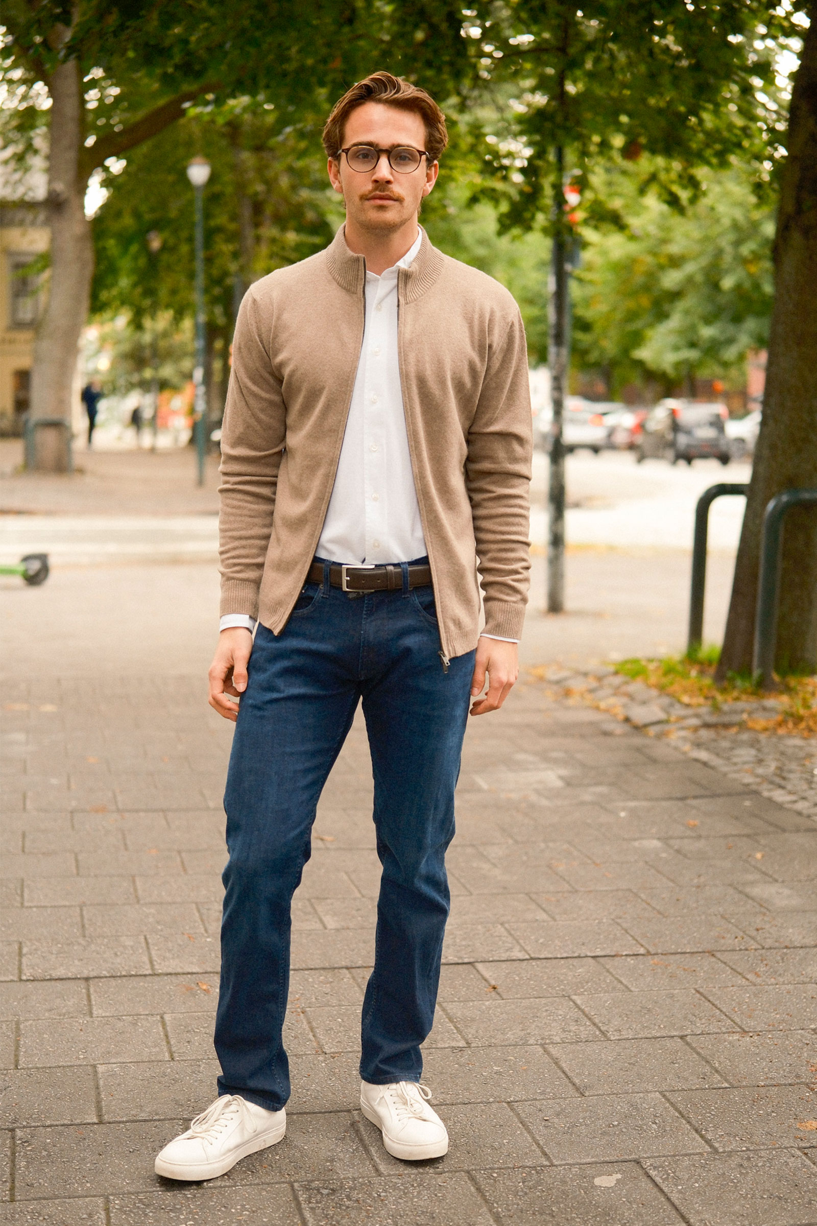 Giacca Zip, Brun - Bilde 2