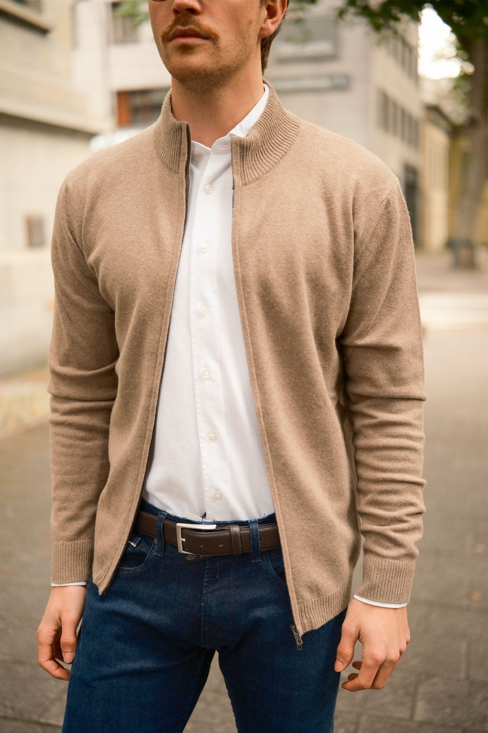 Giacca Zip, Brun - Bilde 4