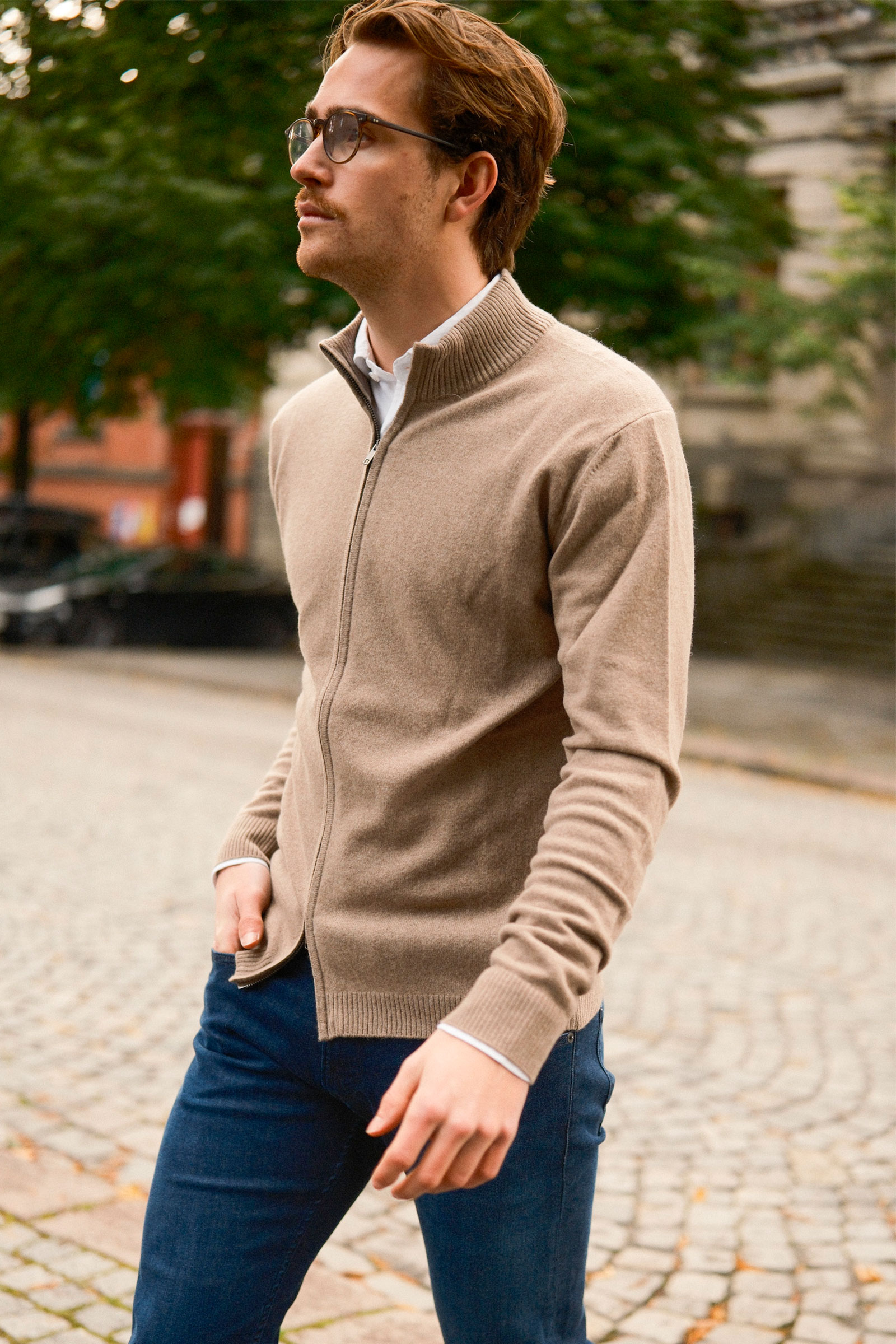 Giacca Zip, Brun - Bilde 7