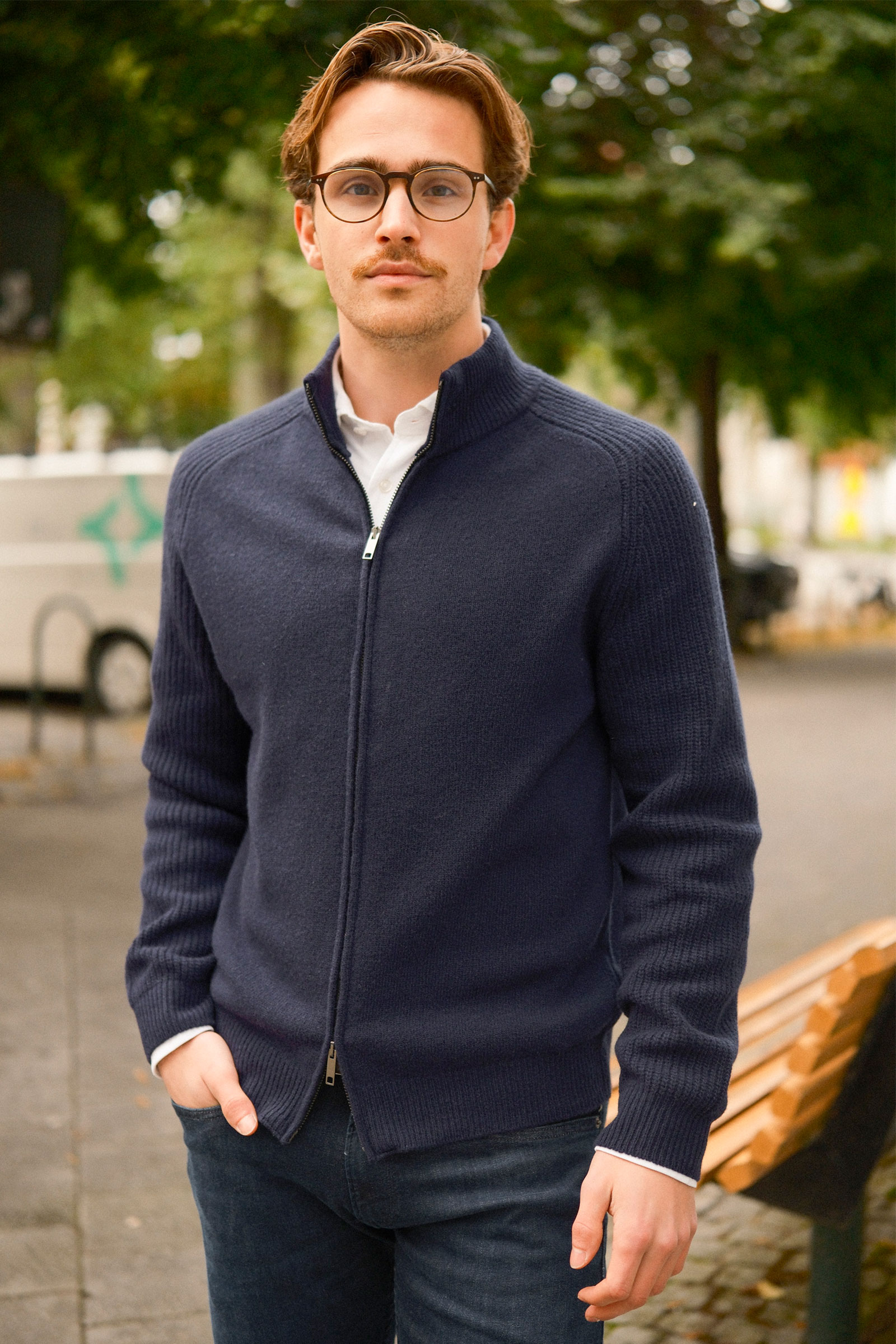 Giacca Zip M. Perla, Mørk blå - Bilde 8