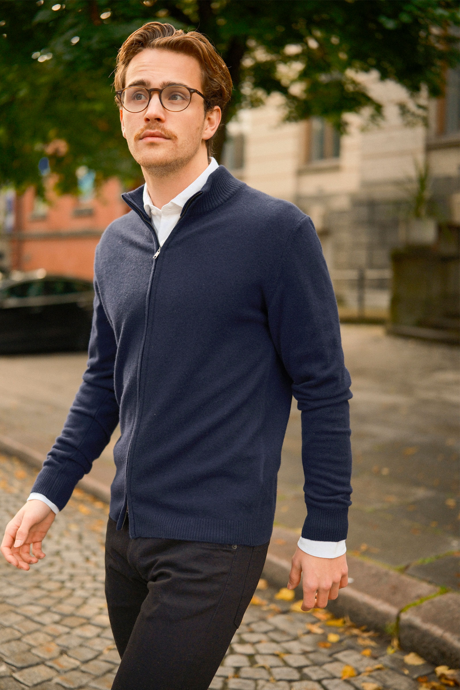 Giacca Zip, Mørk Blå - Bilde 4