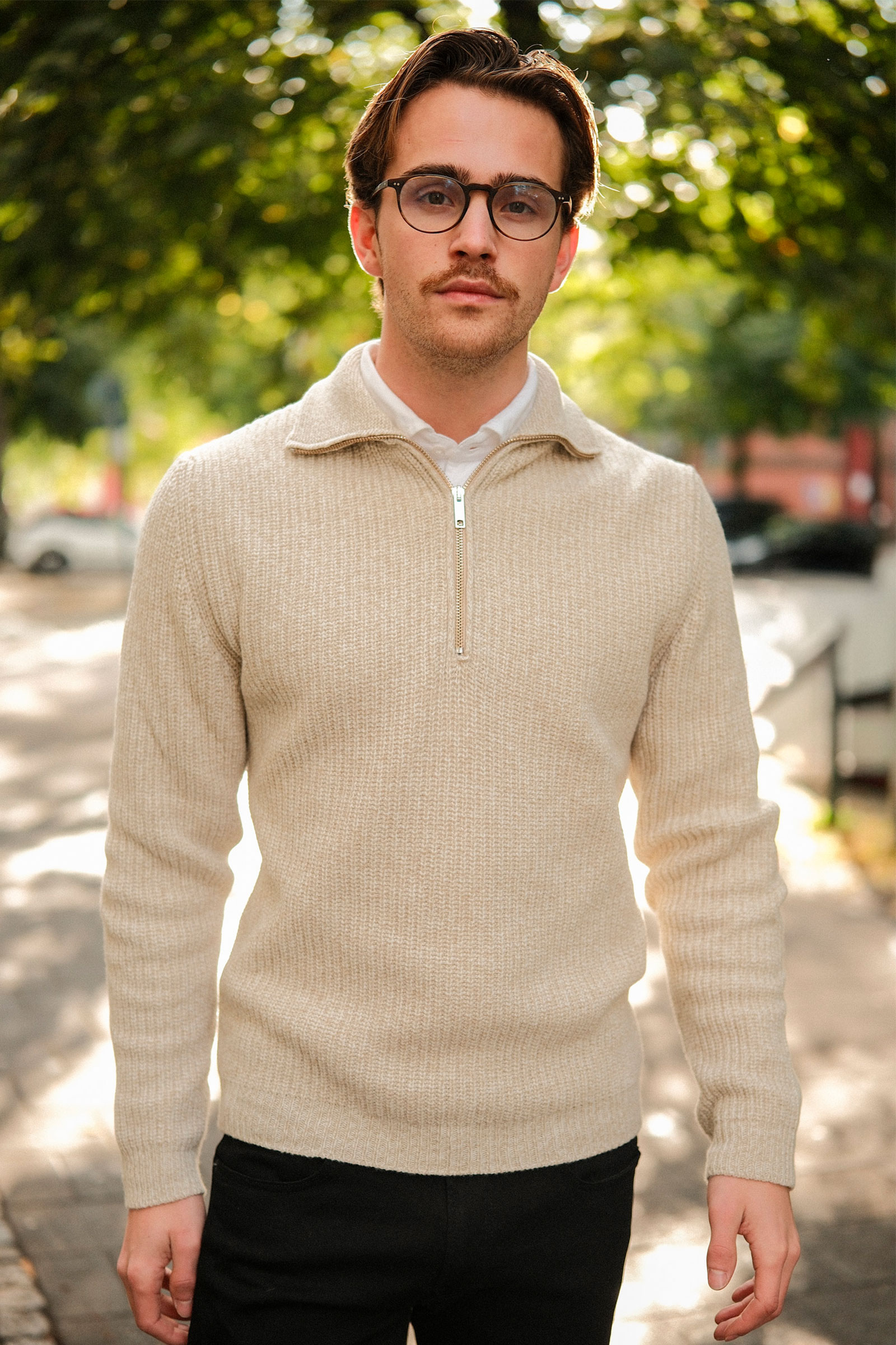 Polo Zip, Beige - Bilde 4