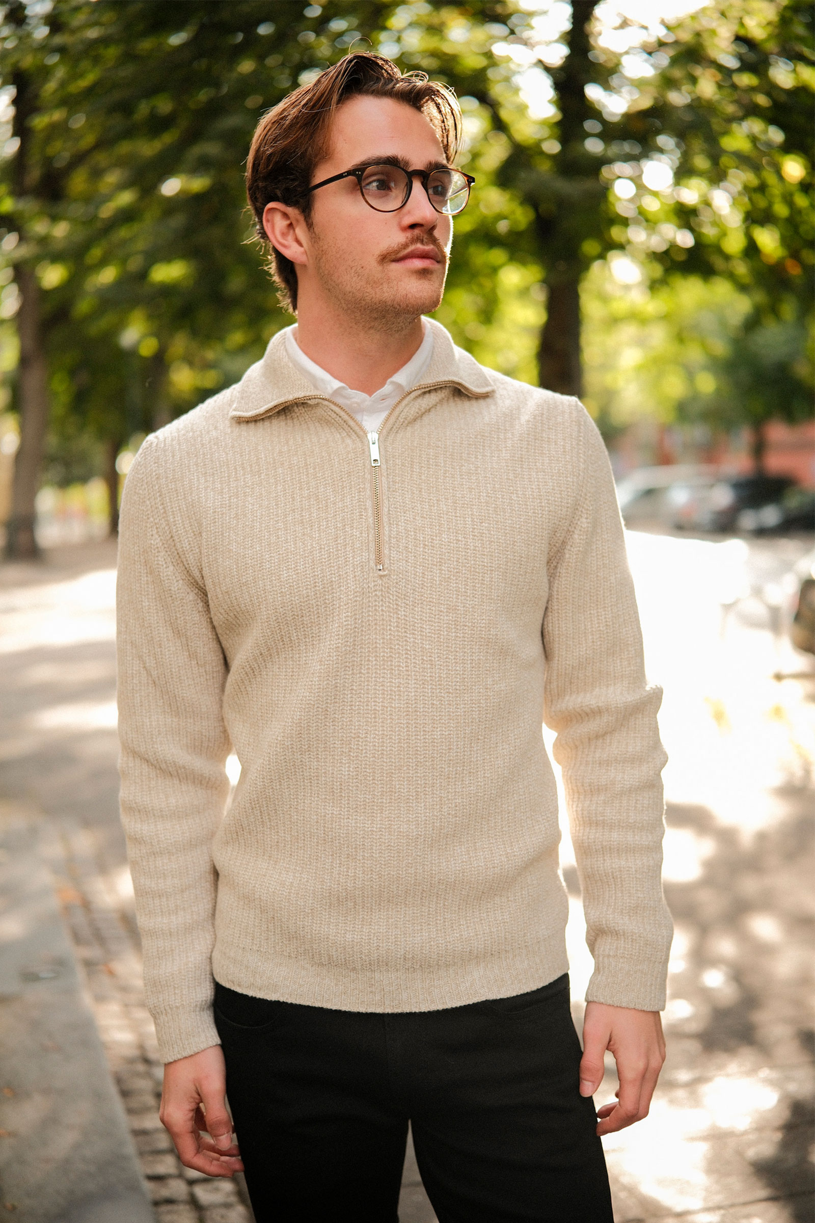 Polo Zip, Beige - Bilde 5