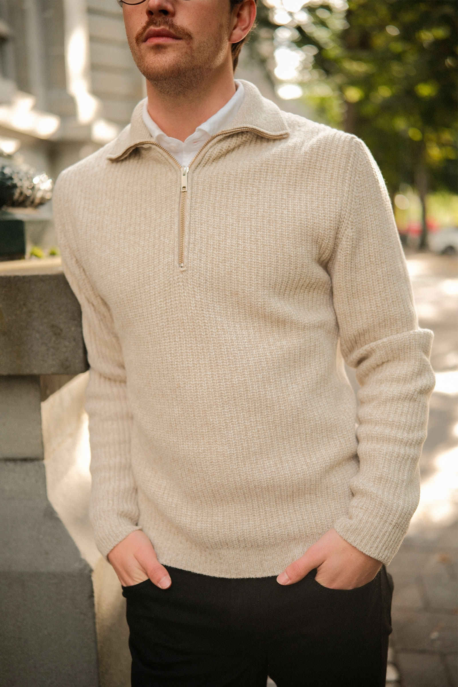 Polo Zip, Beige - Bilde 6