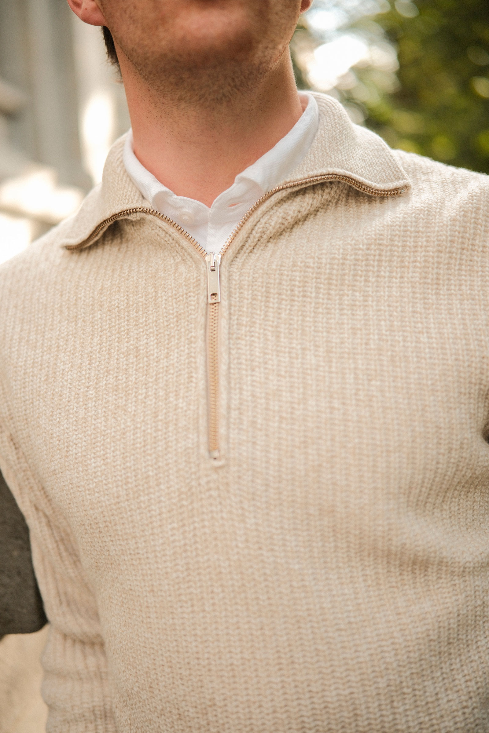 Polo Zip, Beige - Bilde 7