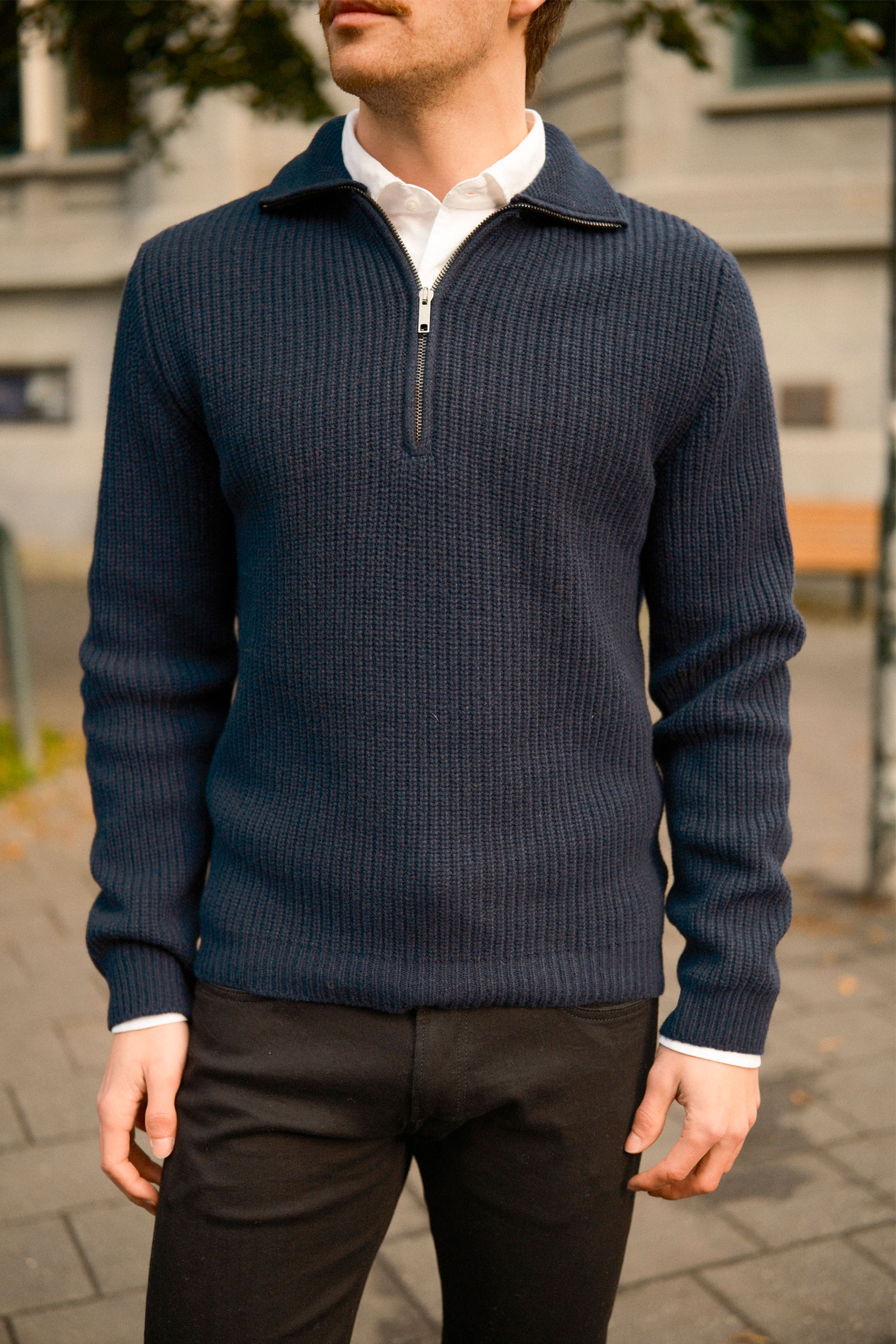 Polo Zip, Mørk Blå - Bilde 2