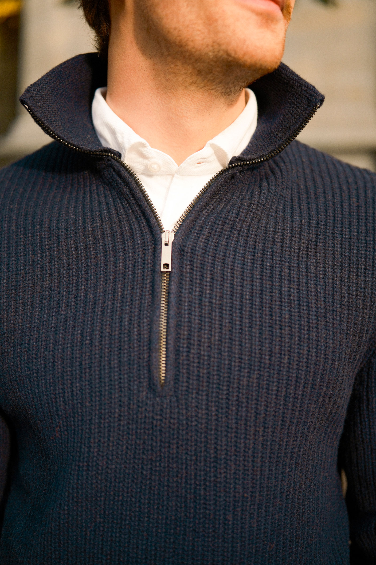 Polo Zip, Mørk Blå - Bilde 4