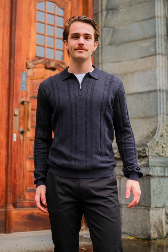 Denby Half-Zip, Dark Navy