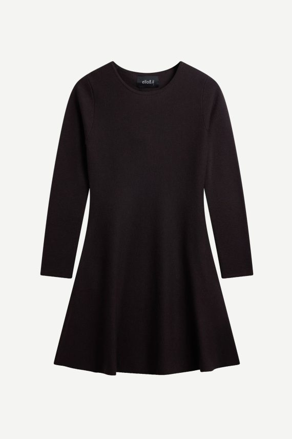 Cecilie Merino Dress, Dark Brown