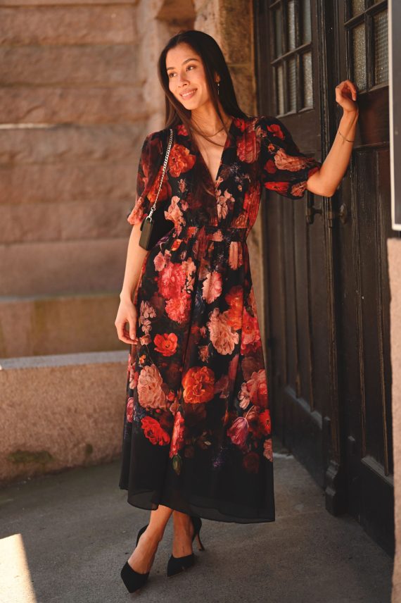 Fleur Dress, Black