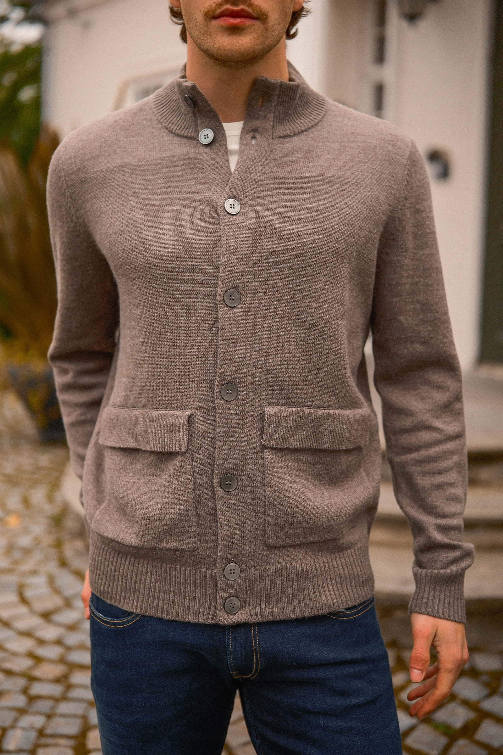 Leo Full Button Cardigan, Brun - Bilde 2