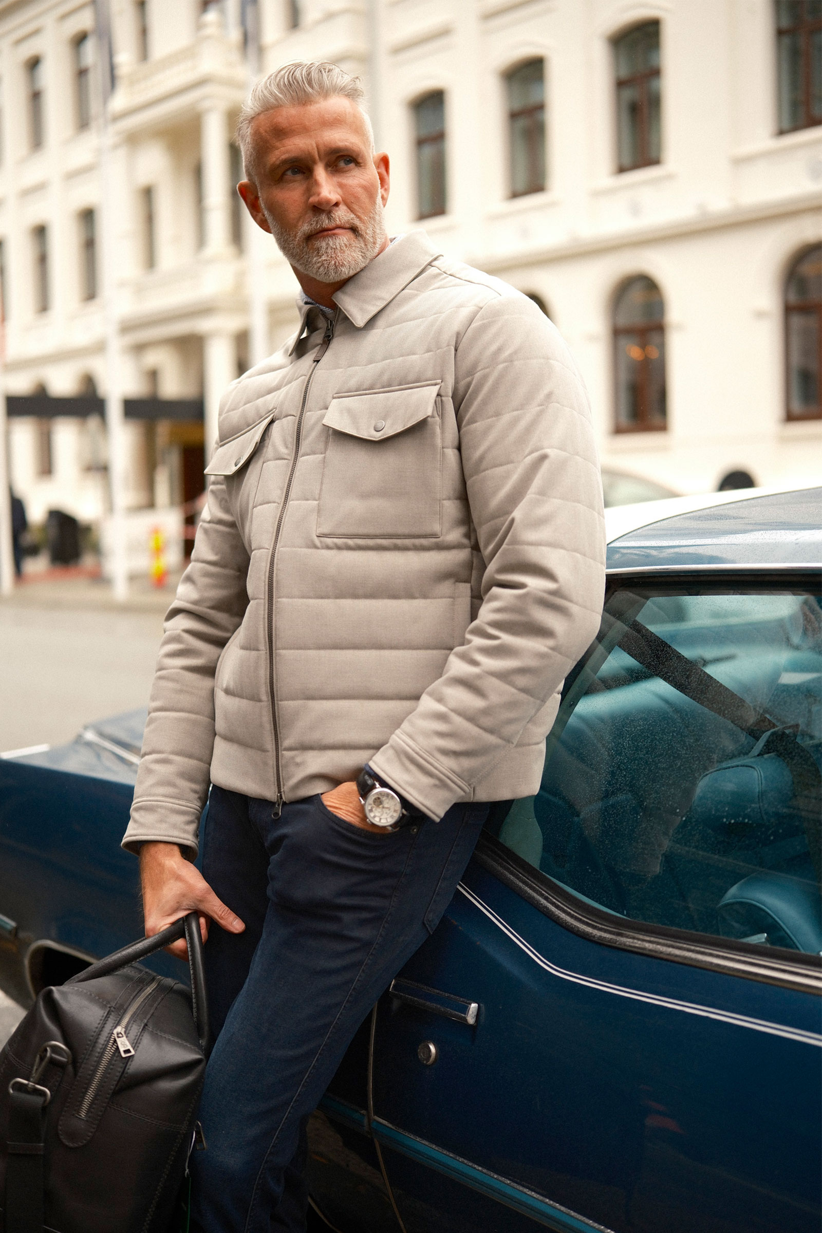 Insulated Flannel Jacket, Mist Taupe - Bilde 4