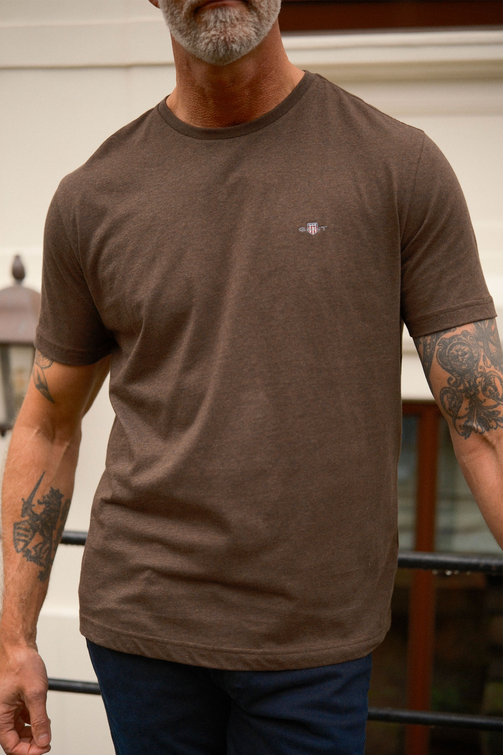 Reg Shield SS T-Shirt, Brun - Bilde 4
