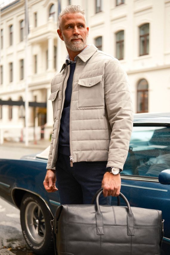 Insulated Flannel Jacket, Mist Taupe