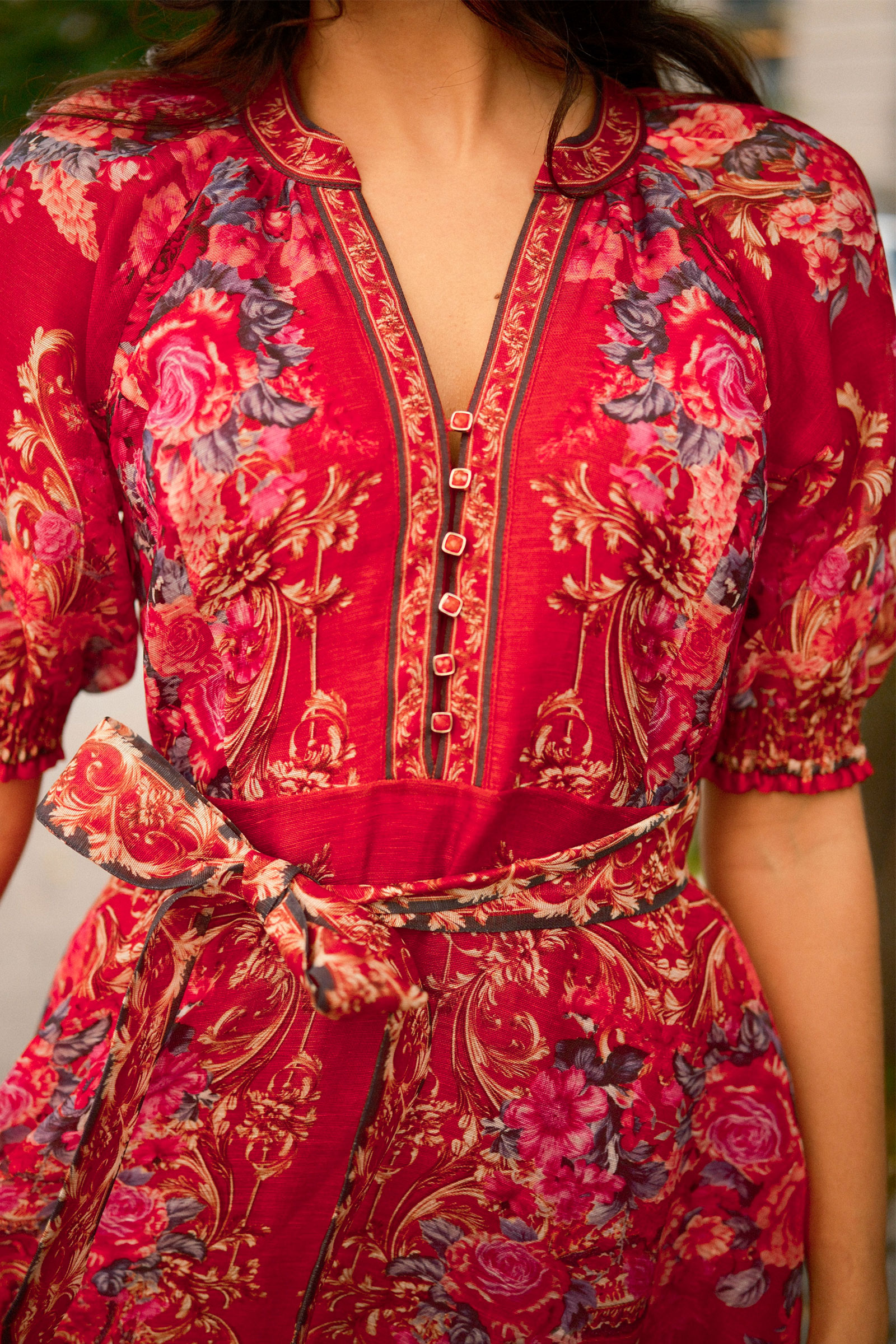 Indy Dress, Rød Mønstret - Bilde 8