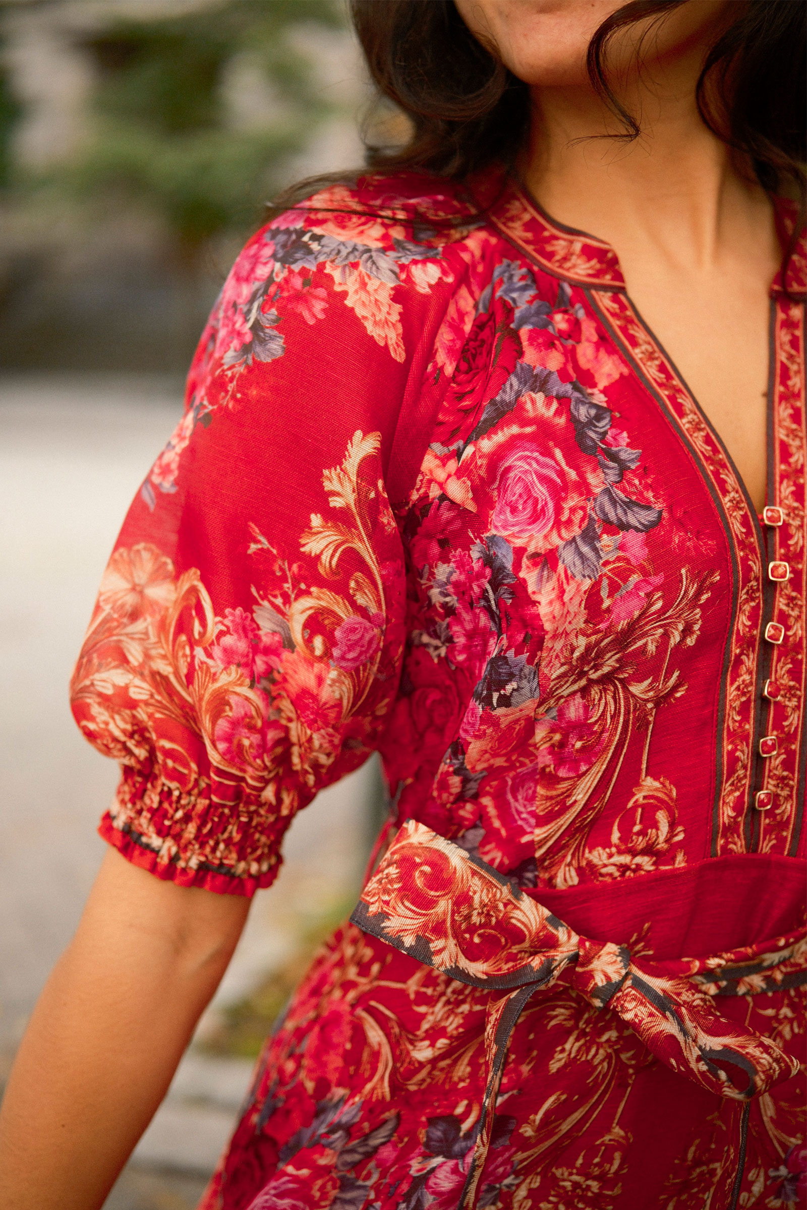Indy Dress, Rød Mønstret - Bilde 9