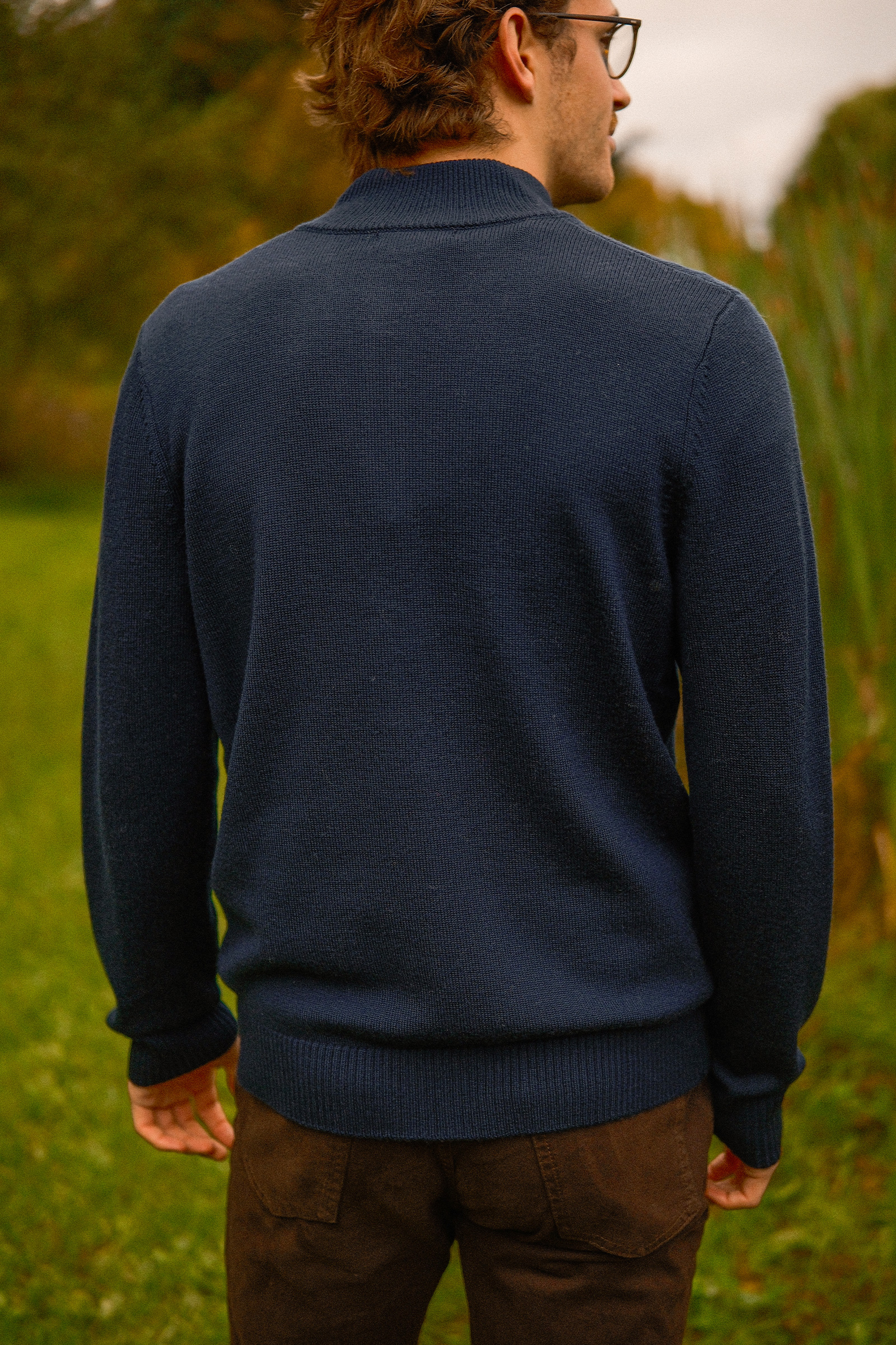 Leo Full Button Cardigan, Mørk Blå - Bilde 5