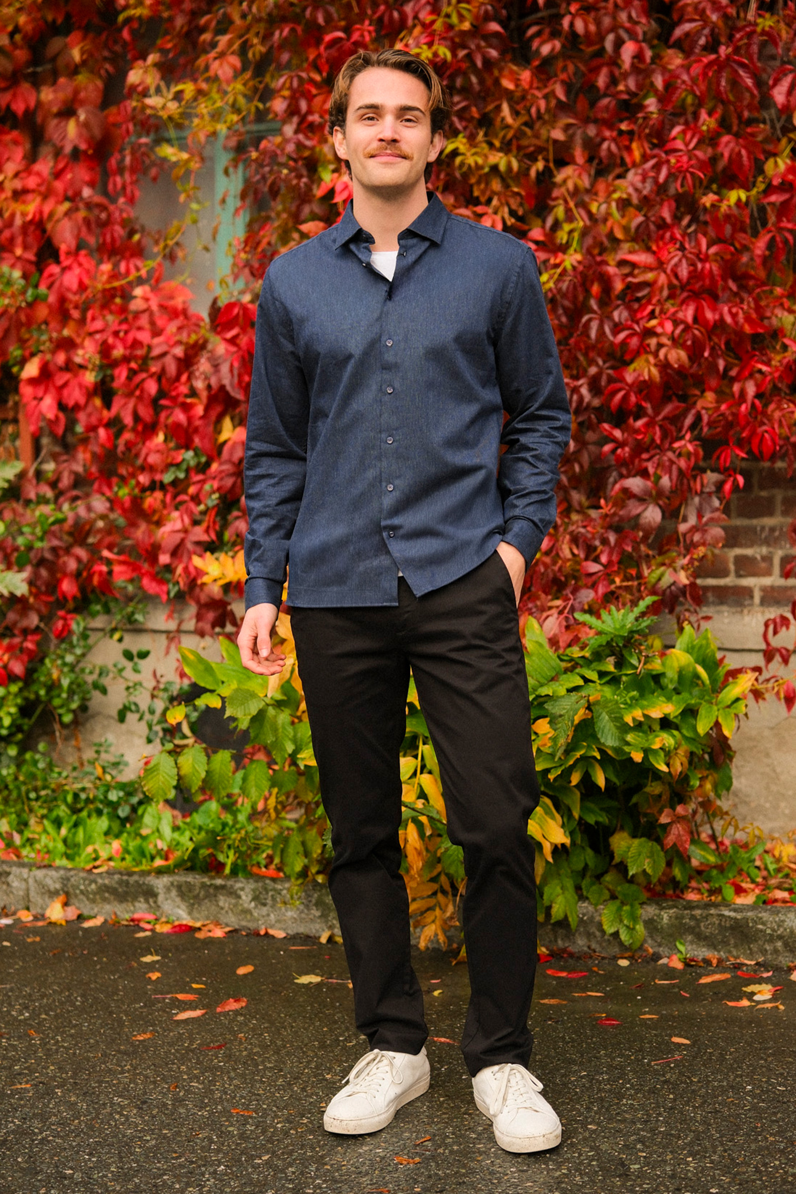 Ludde LS Shirt, Navy - Bilde 3