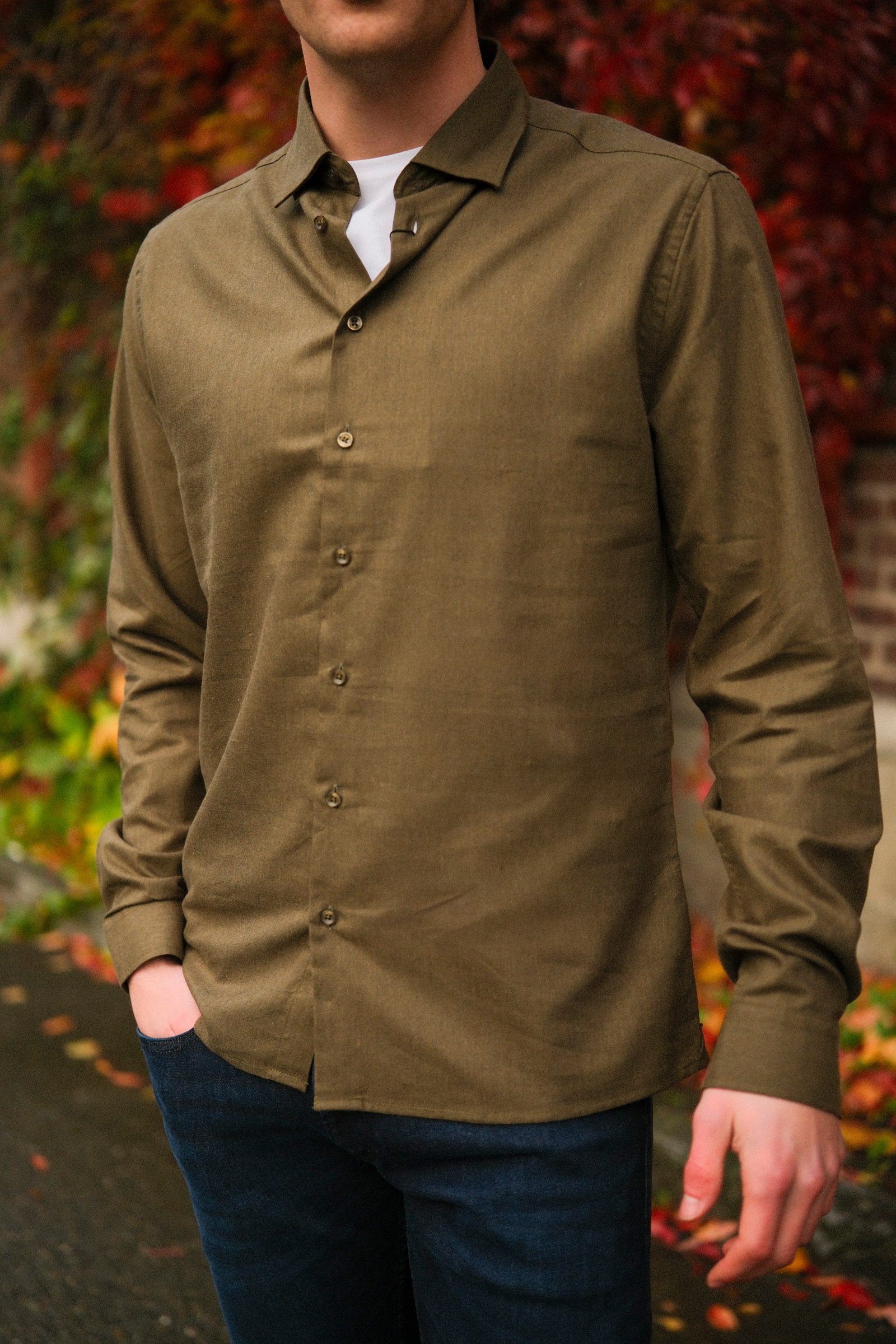 Ludde LS Shirt, Olive - Bilde 2