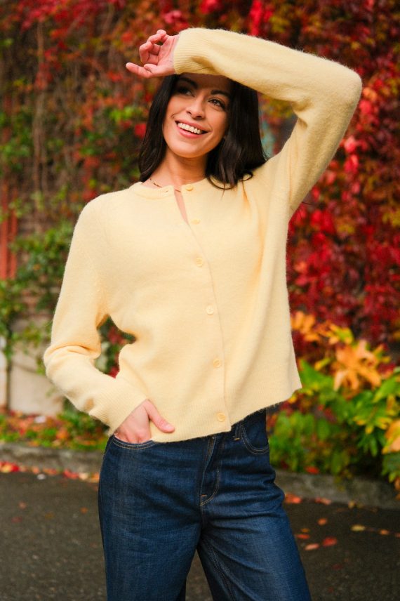 Nor Short Cardigan 7355, Straw