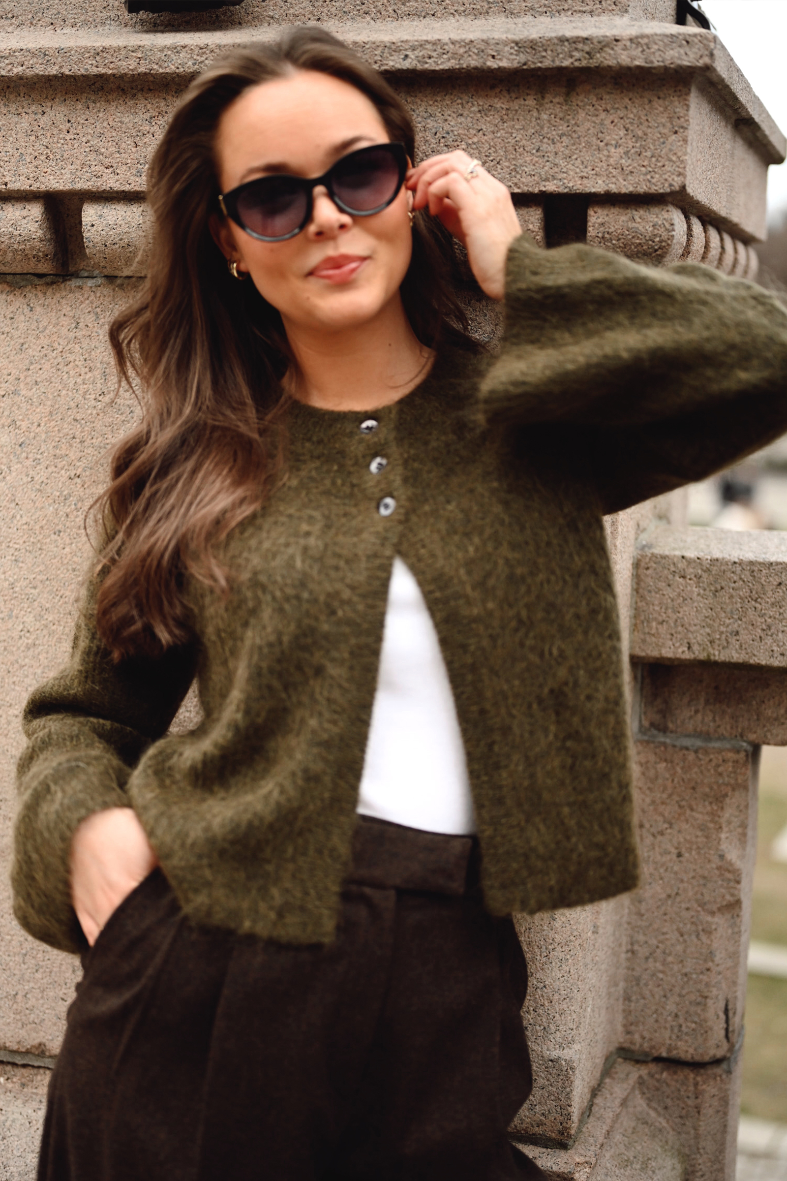 Santina Cardigan, Beech
