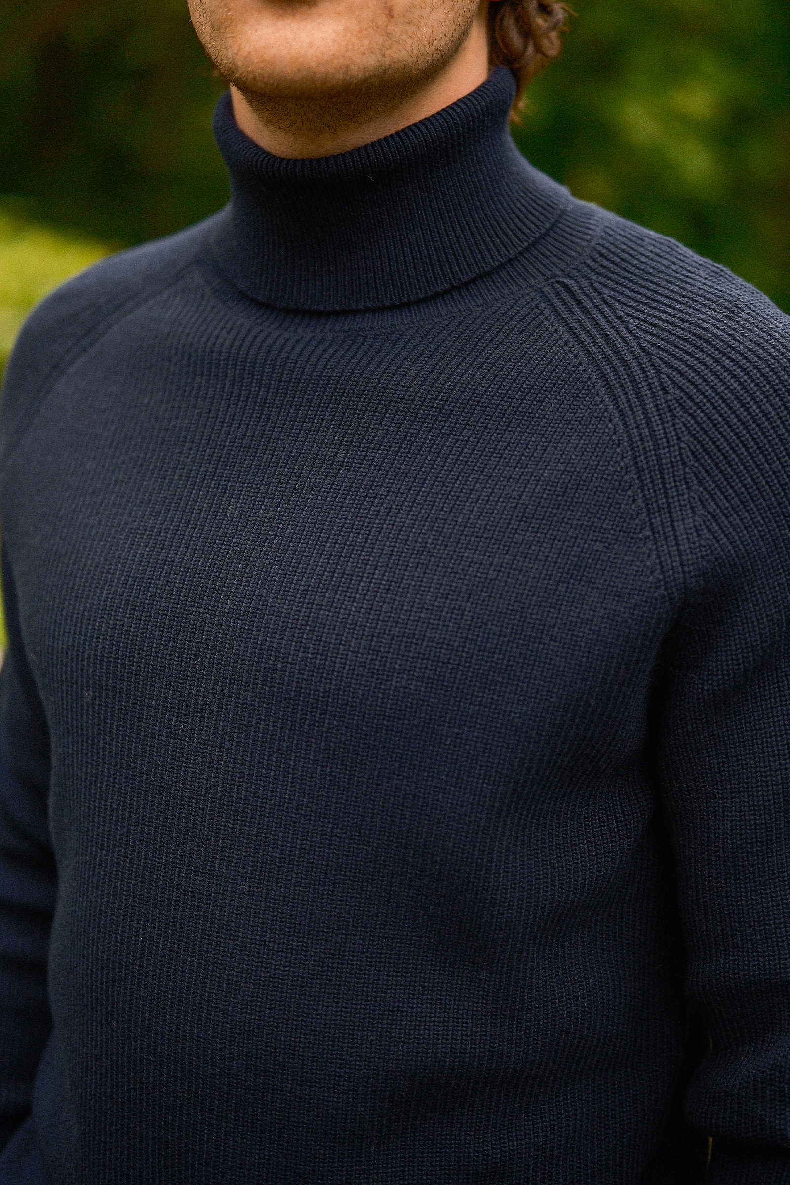ST. Moritz Rib Roll Neck, Mørk Blå - Bilde 7