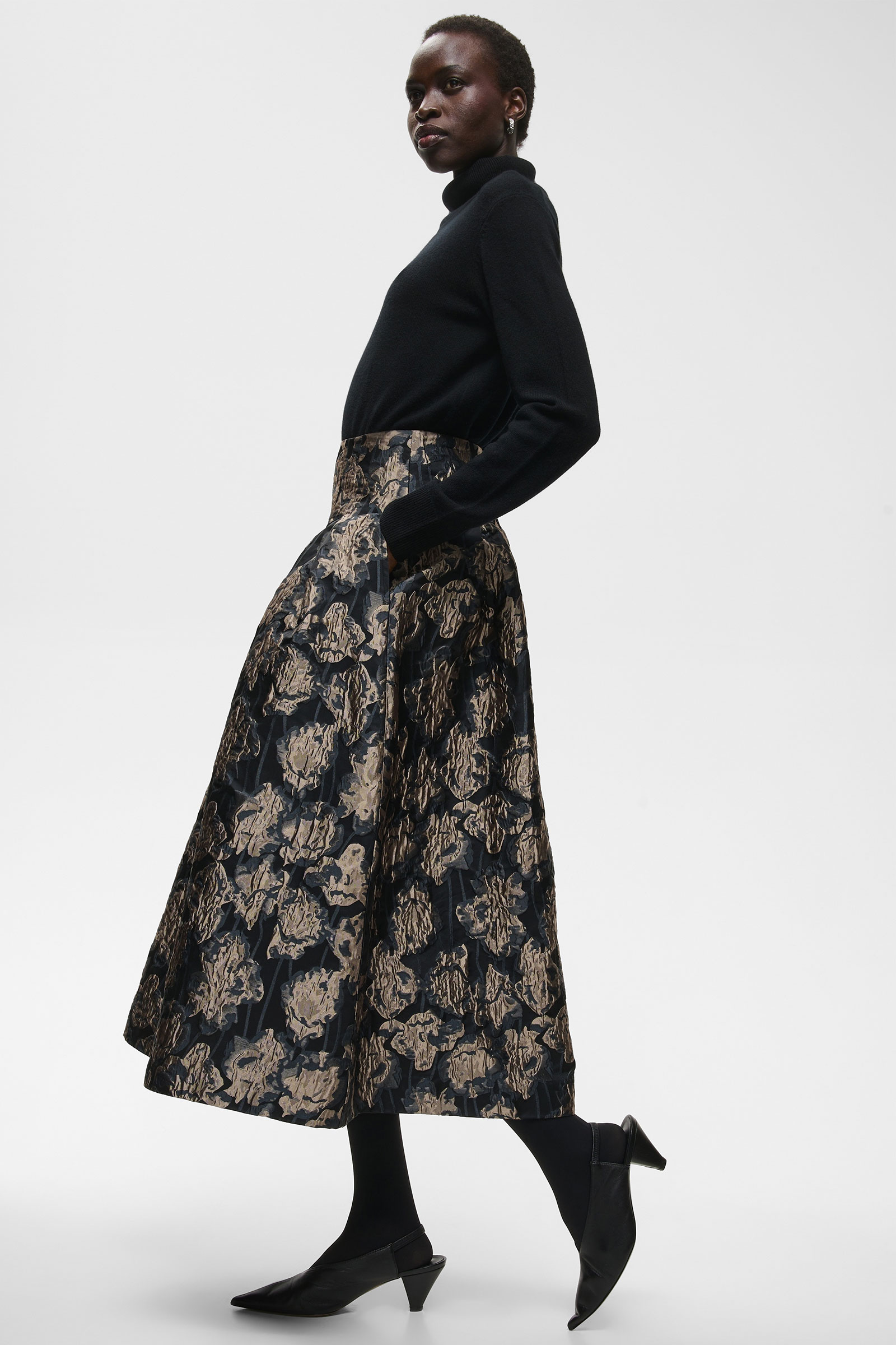 YancieIW Skirt, Flower Jacquard - Bilde 4