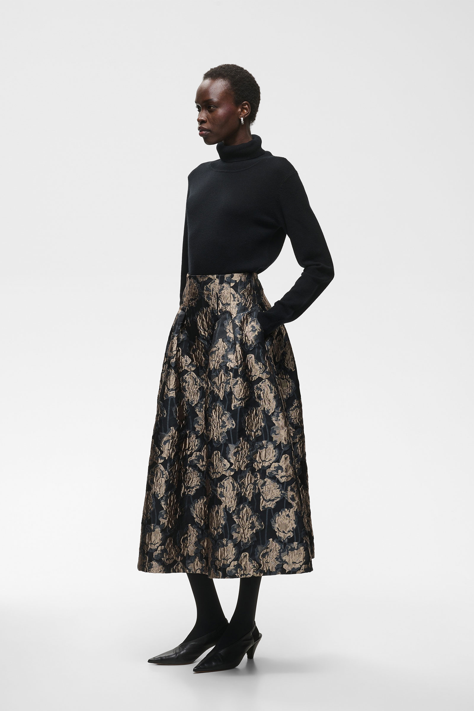 YancieIW Skirt, Flower Jacquard - Bilde 5