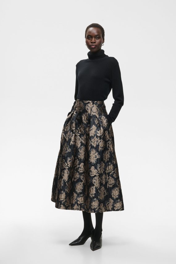 YancieIW Skirt, Flower Jacquard