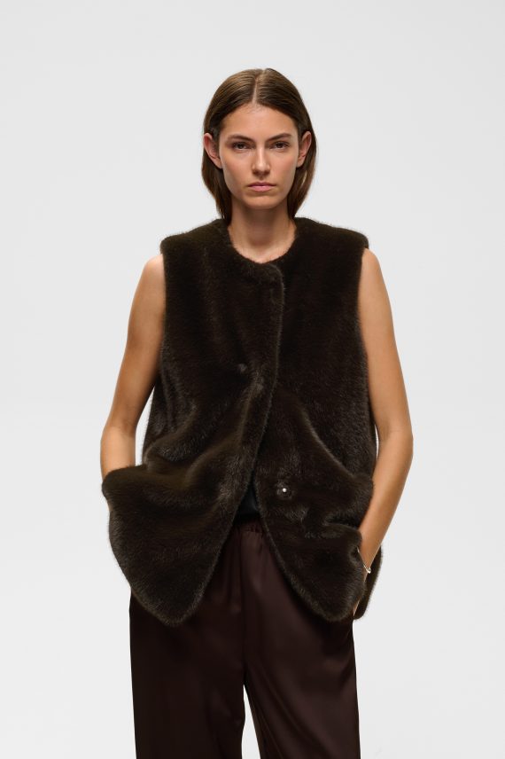 YasminahIW Waistcoat, Chocolate Brown