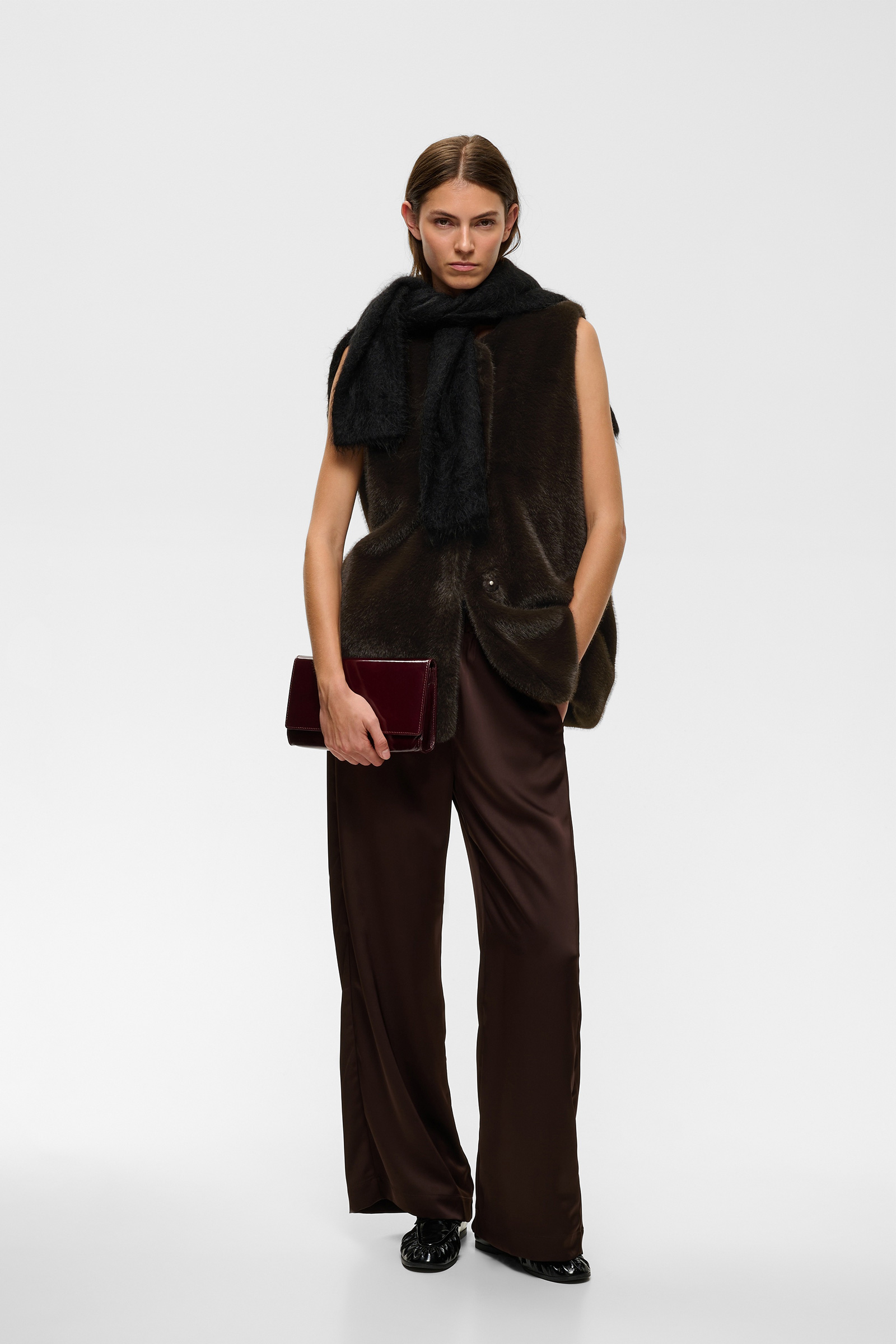 YasminahIW Waistcoat, Chocolate Brown - Bilde 2