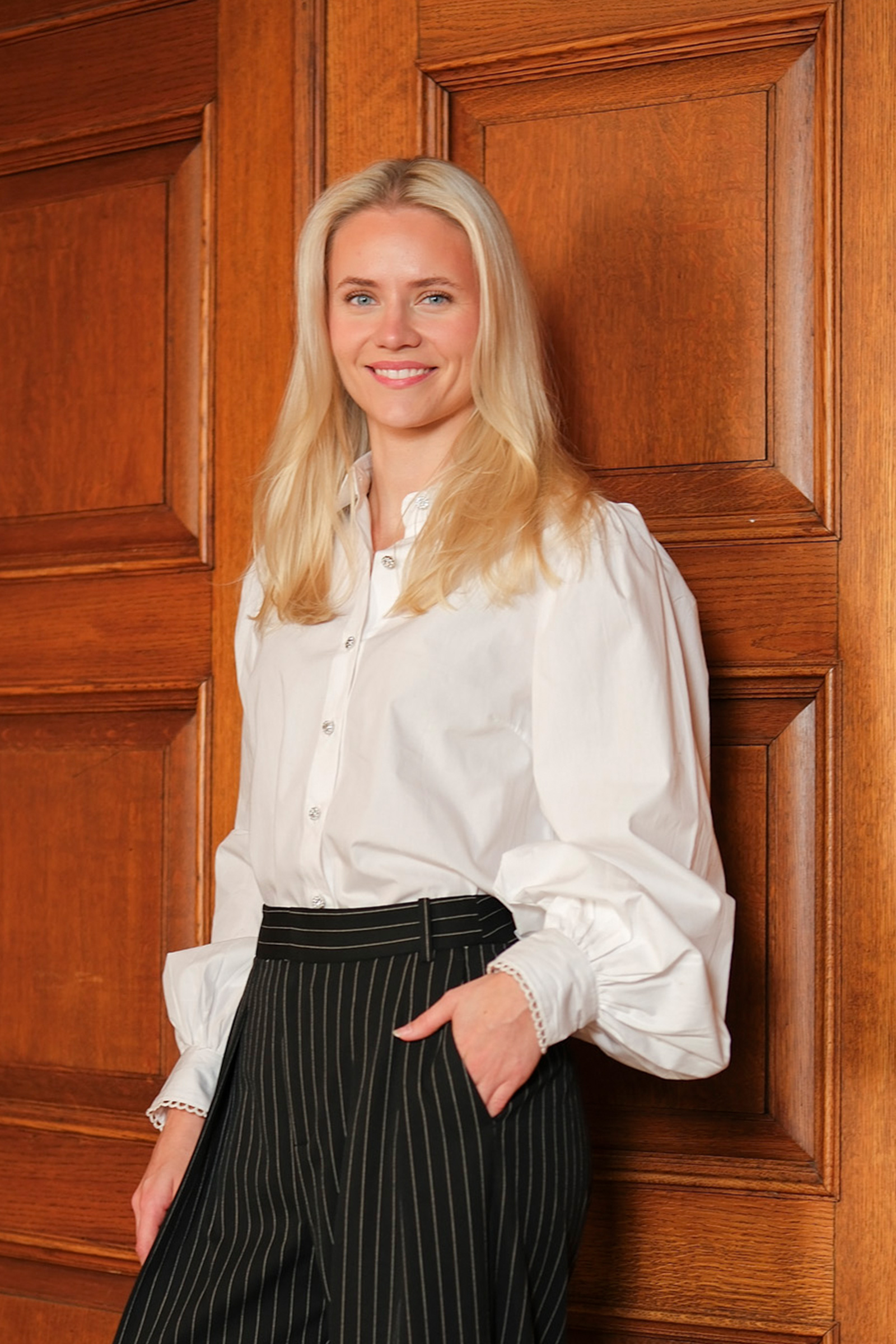 Anaya Blouse, Sugar White Poplin - Bilde 2