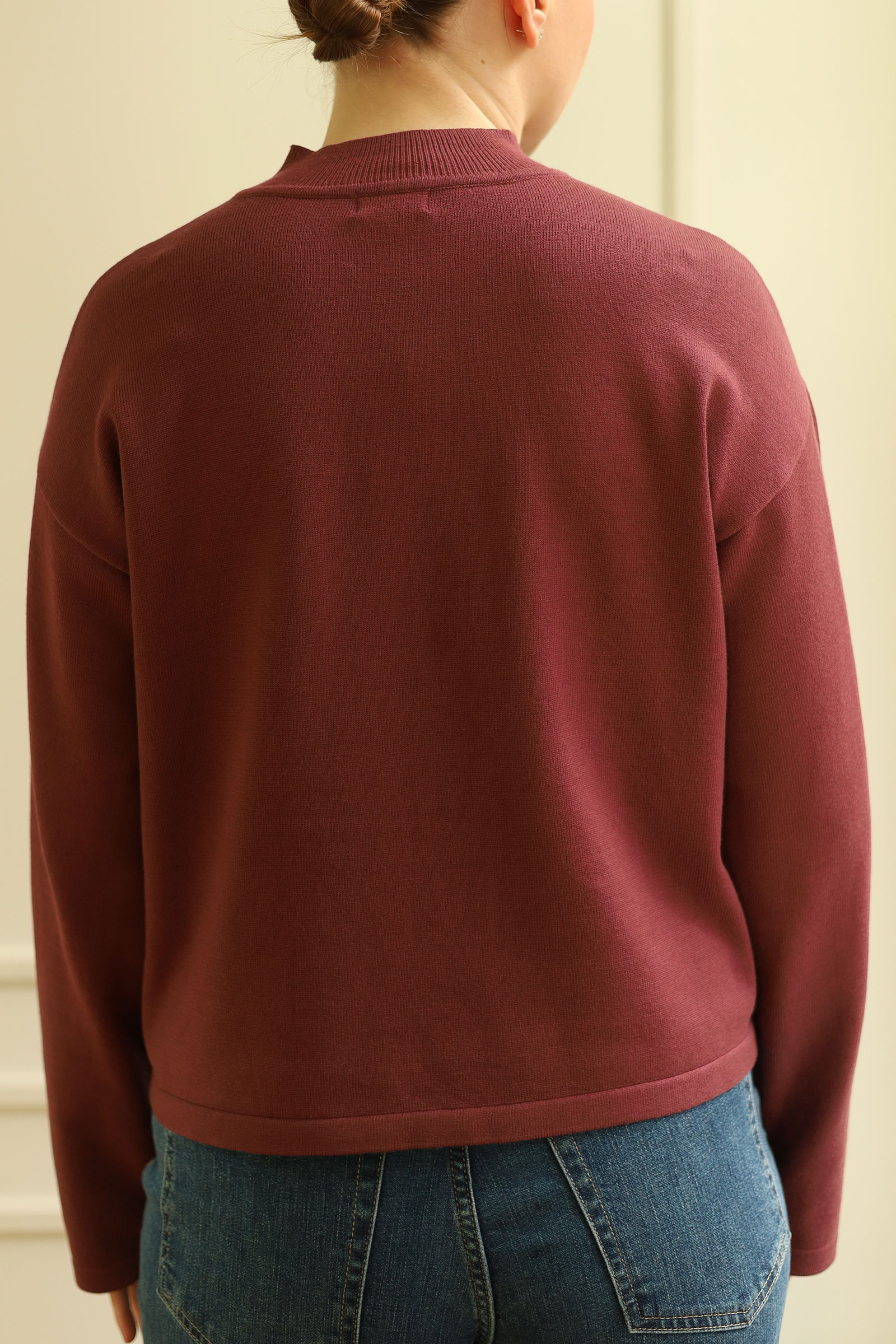 Ina Sweater, Mørk Rød - Bilde 2