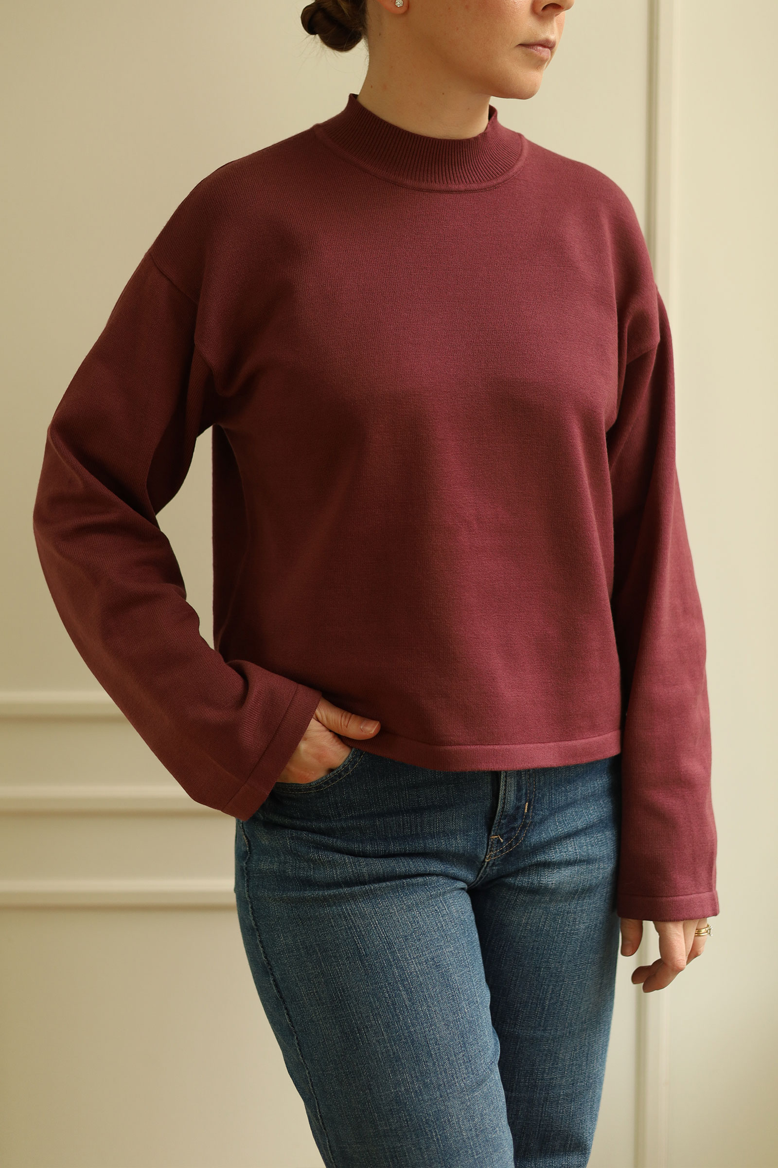 Ina Sweater, Mørk Rød
