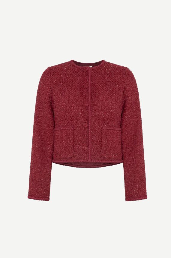 Lily Tweed Jacket, Red