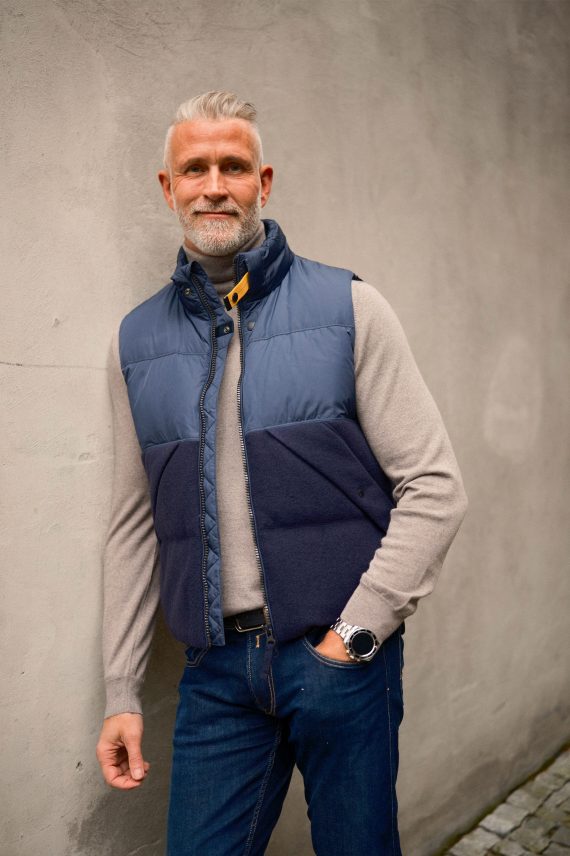 Varone Wool Vest, Blue Navy